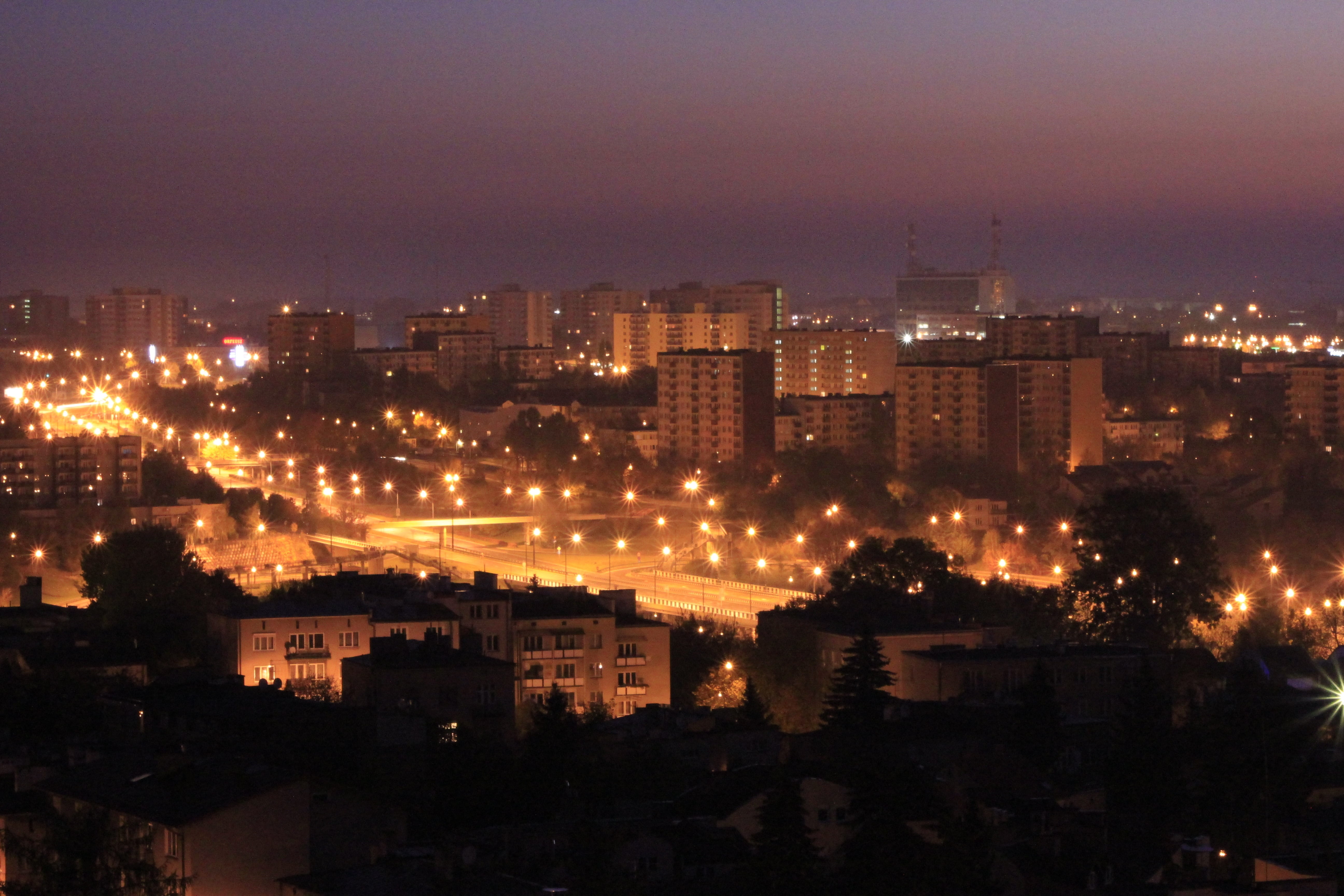 architecture, residential district, illuminated, outdoors, Panorama, skyscraper, apartment, 5K, city, modern, city at night, panorama, building exterior, HD Wallpaper