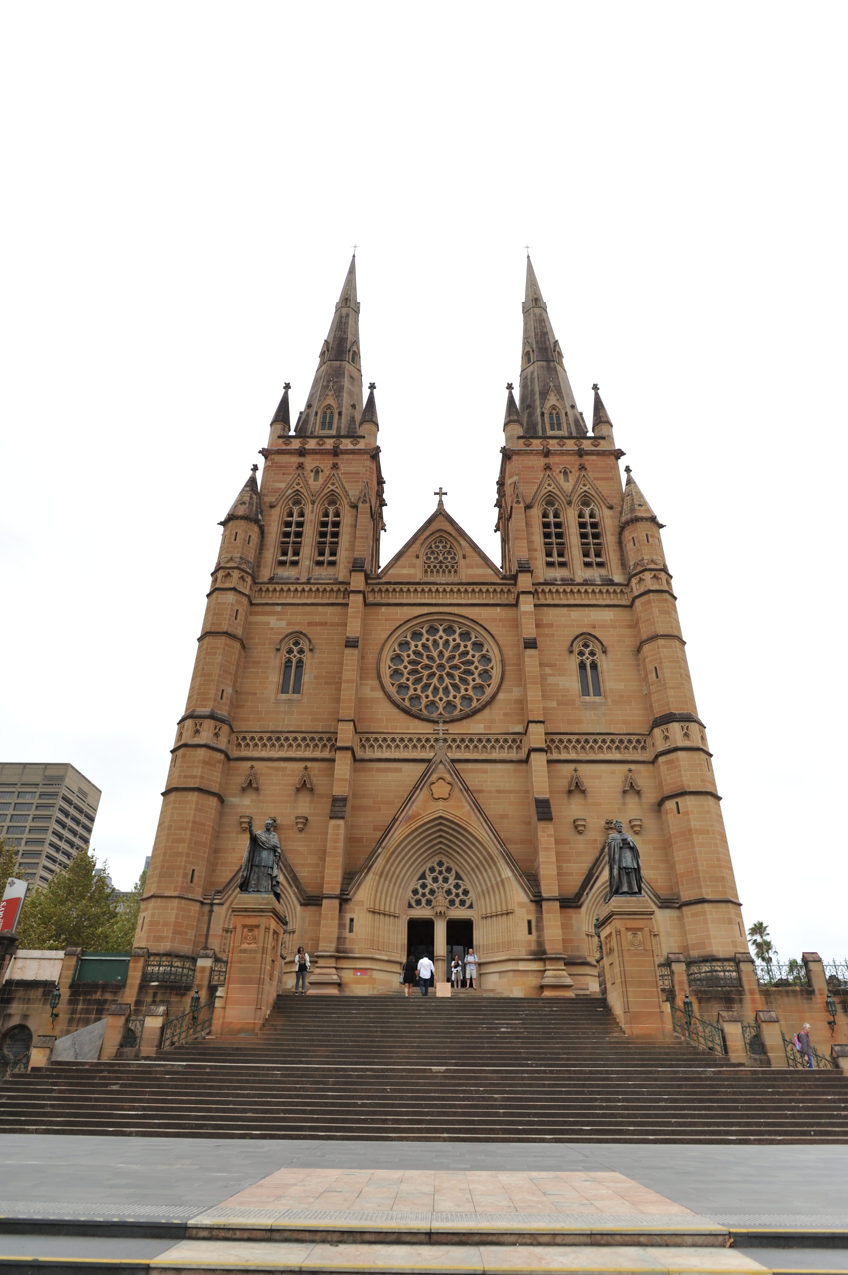 incidental people, history, outdoors, church, sky, st. marys cathedral, spire, australia, real people, women, belief, building, nature, city, building exterior, Phone HD Wallpaper