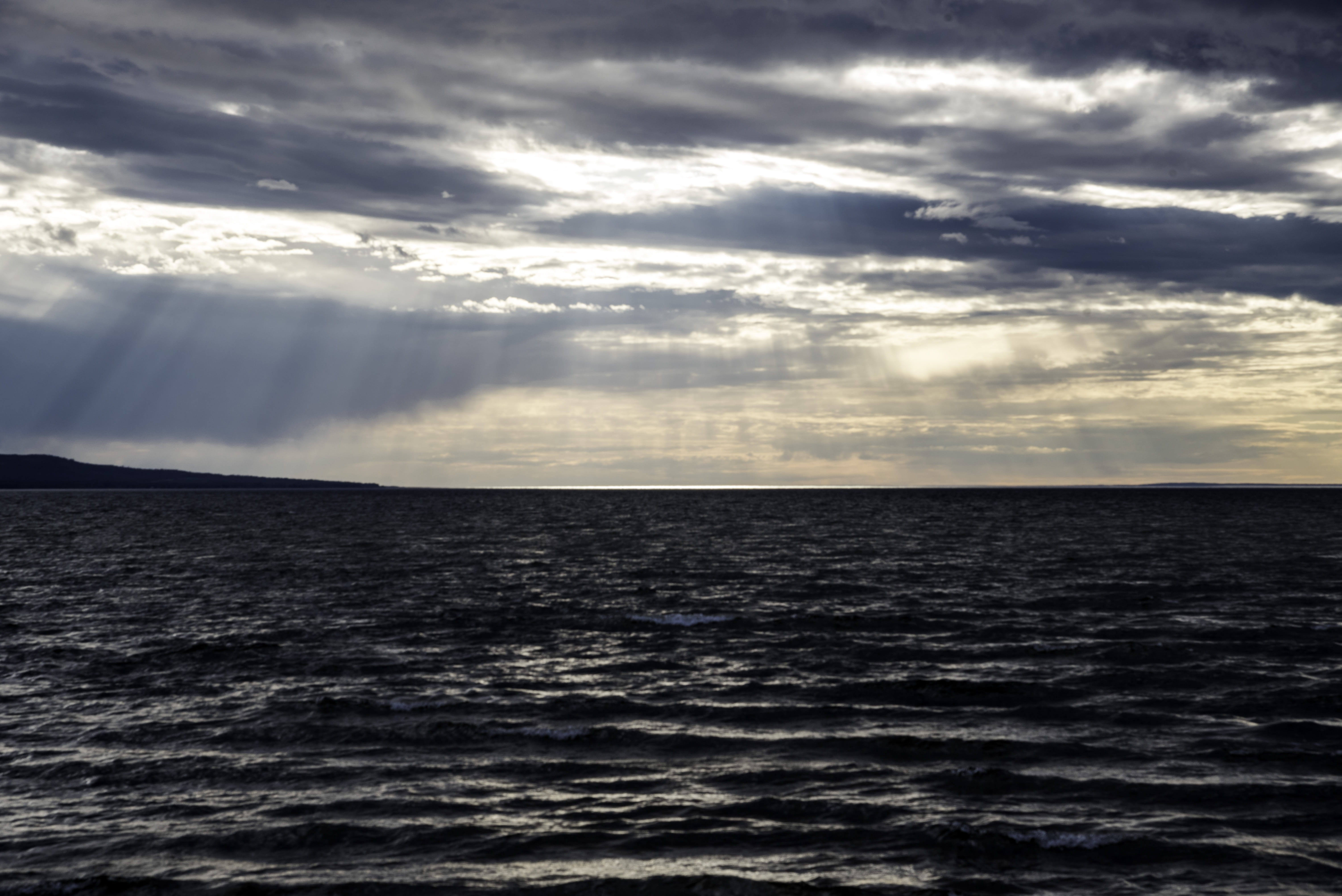 Lesser Slave Lake, water, idyllic, wave, blue, rippled, ominous, dramatic Sky, cloud - Sky, horizon, scenics, power in nature, landscape, beauty in nature, HD Wallpaper