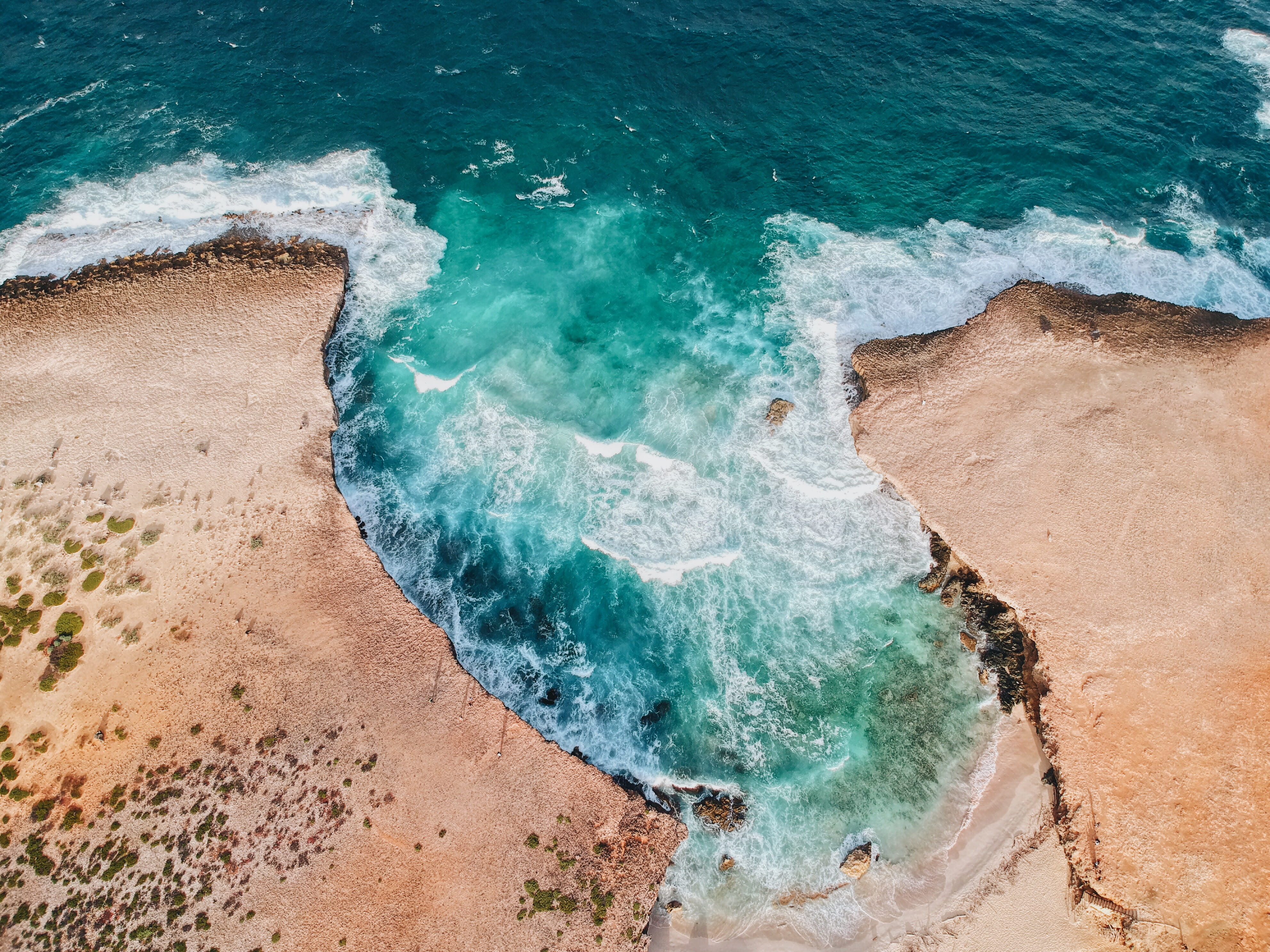 land, turquoise colored, aquatic sport, beach, landscape, non-urban scene, coconut, nature, basin, sky, beauty in nature, aruba, sand, no people, wave, HD Wallpaper