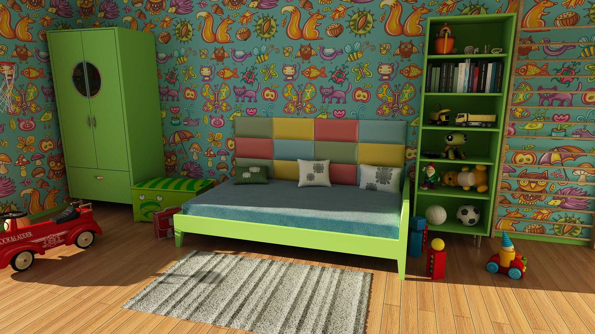 frame, absence, toy, wooden, home showcase interior, ornate, wall, bed, flooring, armoire, childrens room, home interior, hardwood floor, domestic room, HD Wallpaper