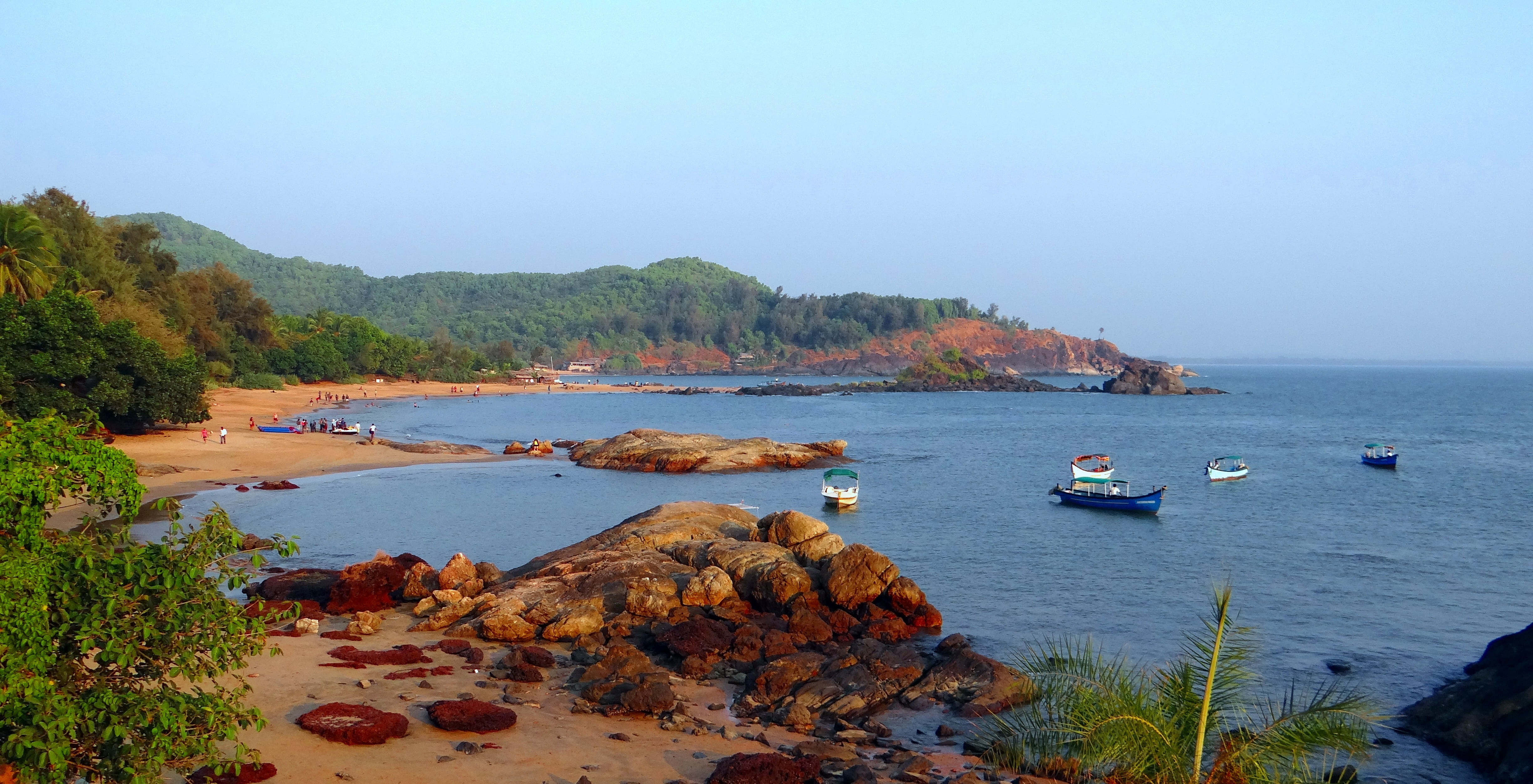 sand, outdoors, arabian, gokarna, scene, beauty in nature, travel, india, land, scenics - nature, solid, blue, nautical vessel, tranquility, travel destinations, HD Wallpaper
