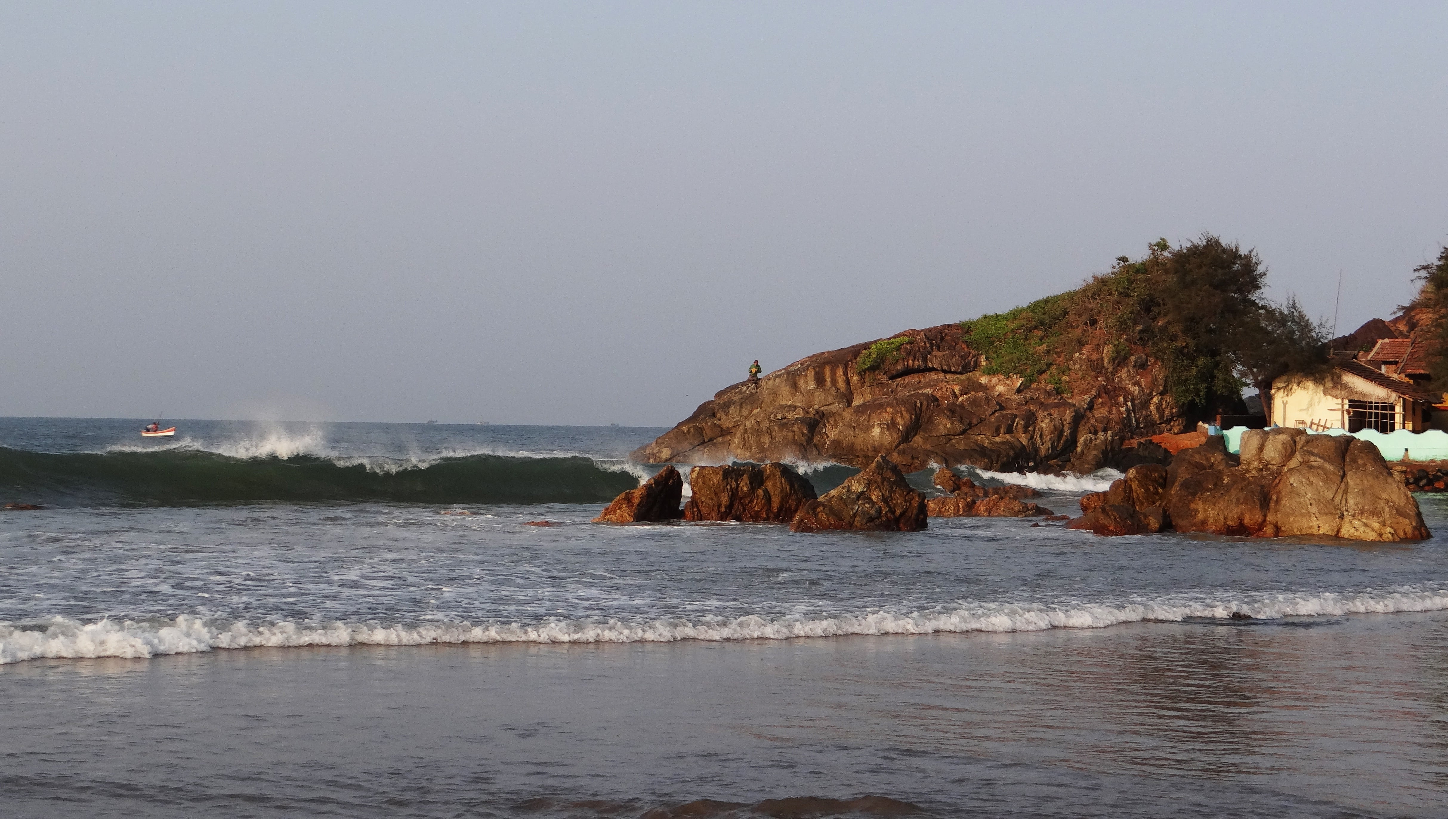 karnataka, architecture, beauty in nature, building exterior, ocean, no people, scenics - nature, tropical, building, day, rock - object, built structure, HD Wallpaper