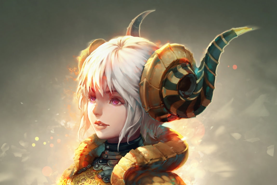 Fantasy girl, fantasy, antilous, 480P, demon, horns, girl, HD Wallpaper