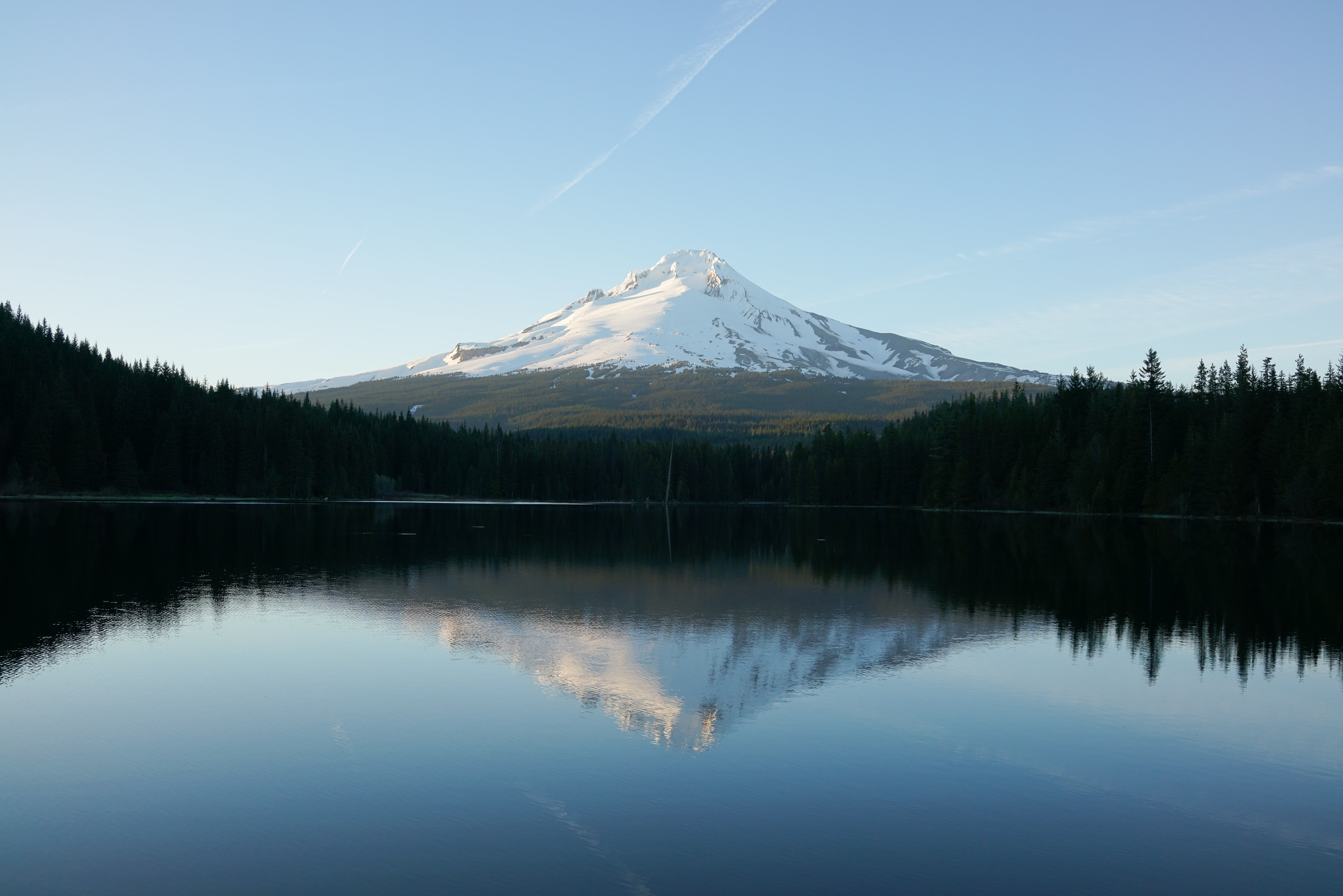 day, lake, mt Hood, volcano, forest, snowcapped mountain, cold temperature, no People, mountain Range, canada, scenics - nature, landscape, outdoors, non-urban scene, HD Wallpaper