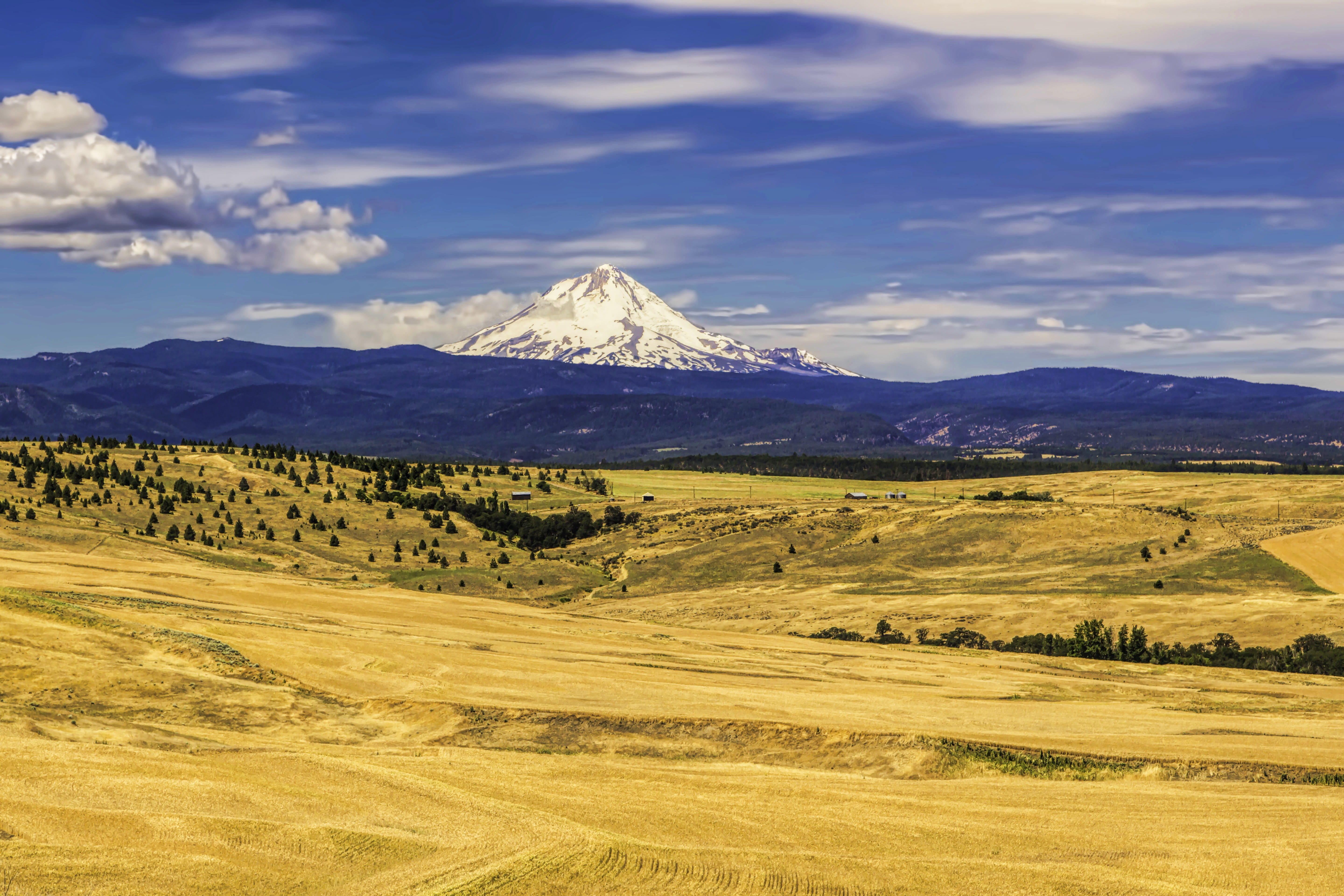 mt, agriculture, 5K, hood, northwest, mountain, remote, no people, tranquility, sunlight, non-urban scene, mountain range, beauty in nature, travel, usa, HD Wallpaper