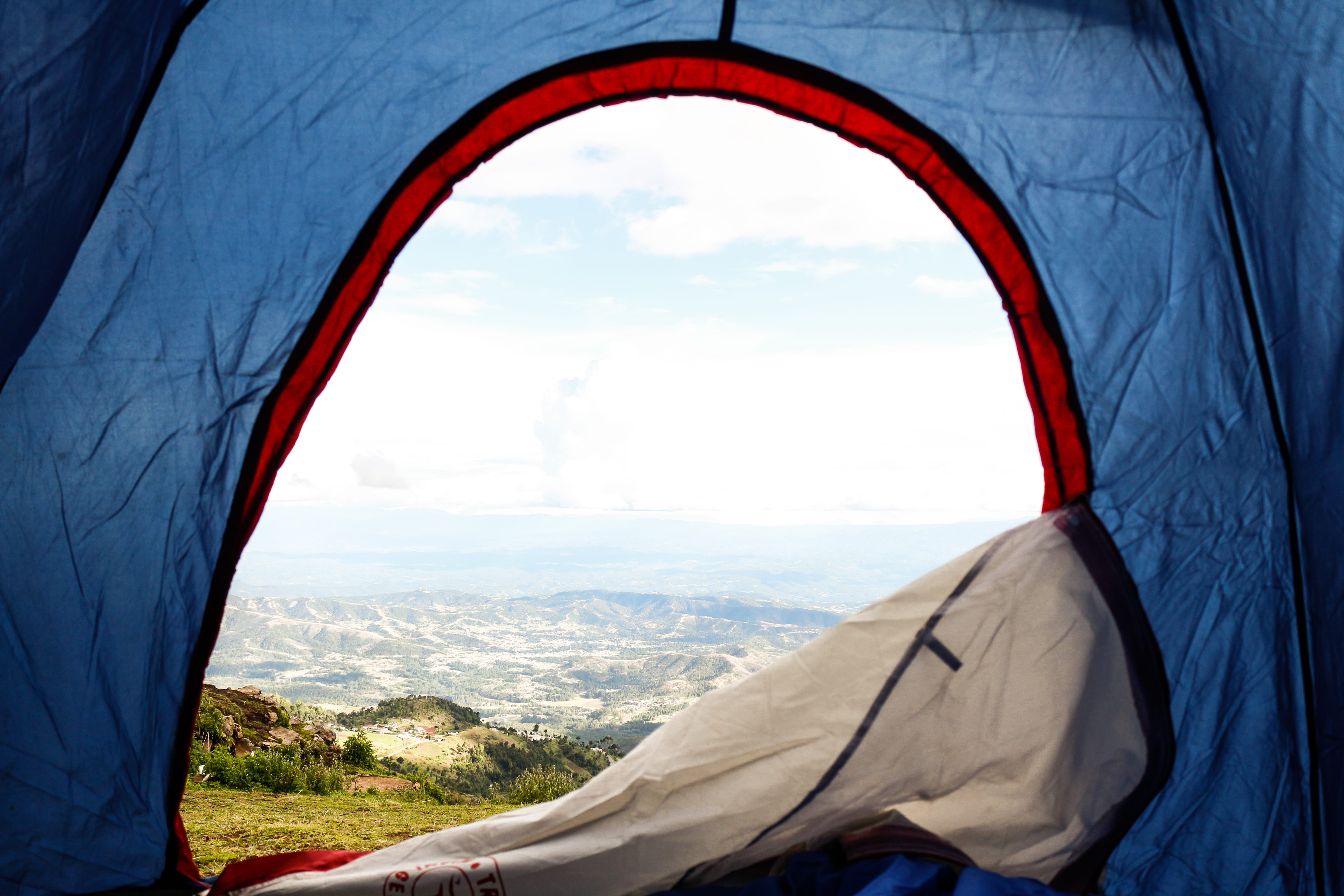 over the mountain, one person, mountain, scenics, nature, red, pop-up, looking, environment, mountain view, cloud - sky, adventure, gray, air vehicle, recreational Pursuit, HD Wallpaper