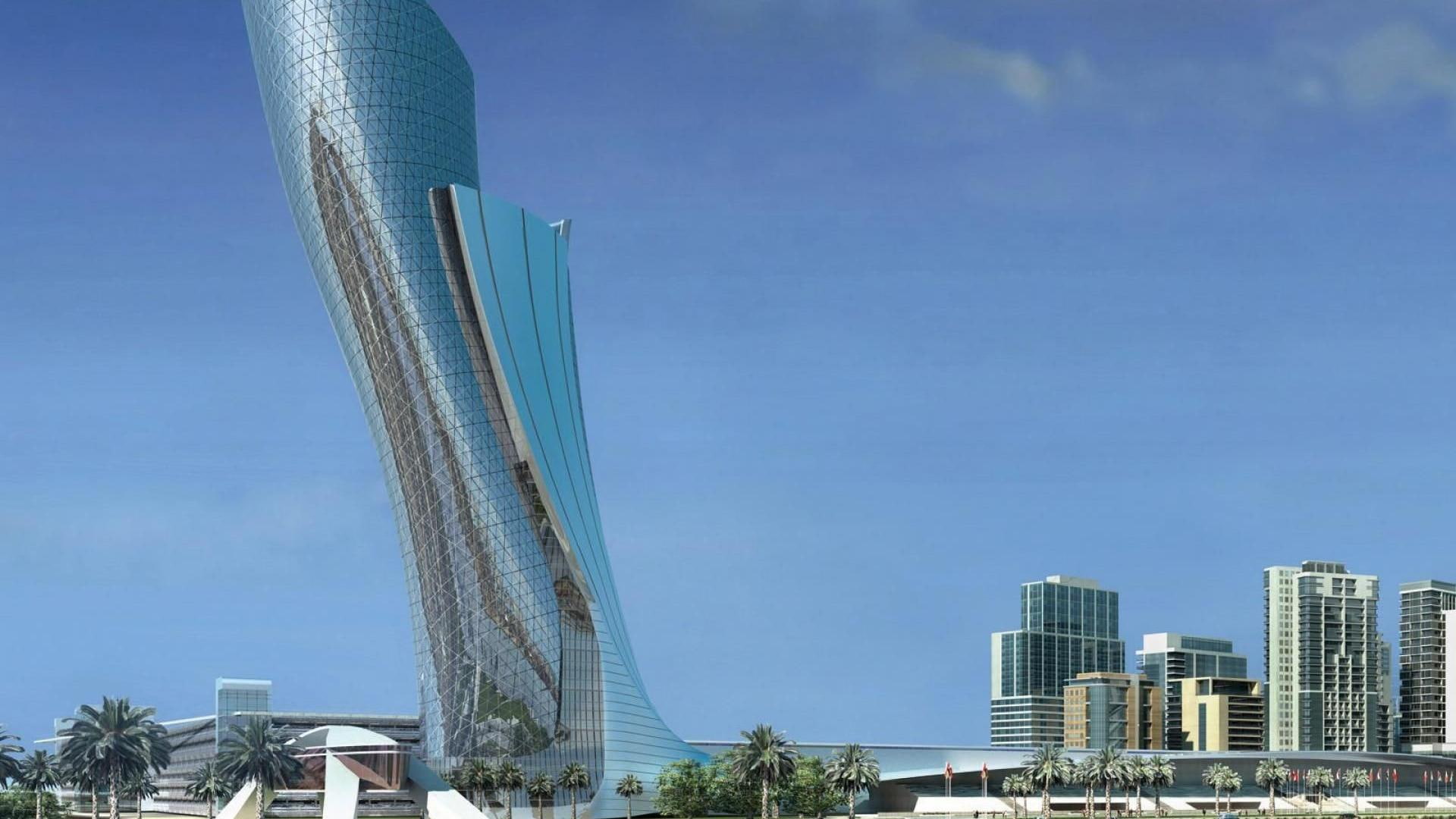 modern, city, rise, high, 1080P, dhabi, abu, nature and landscapes, metal, skyscraper, HD Wallpaper