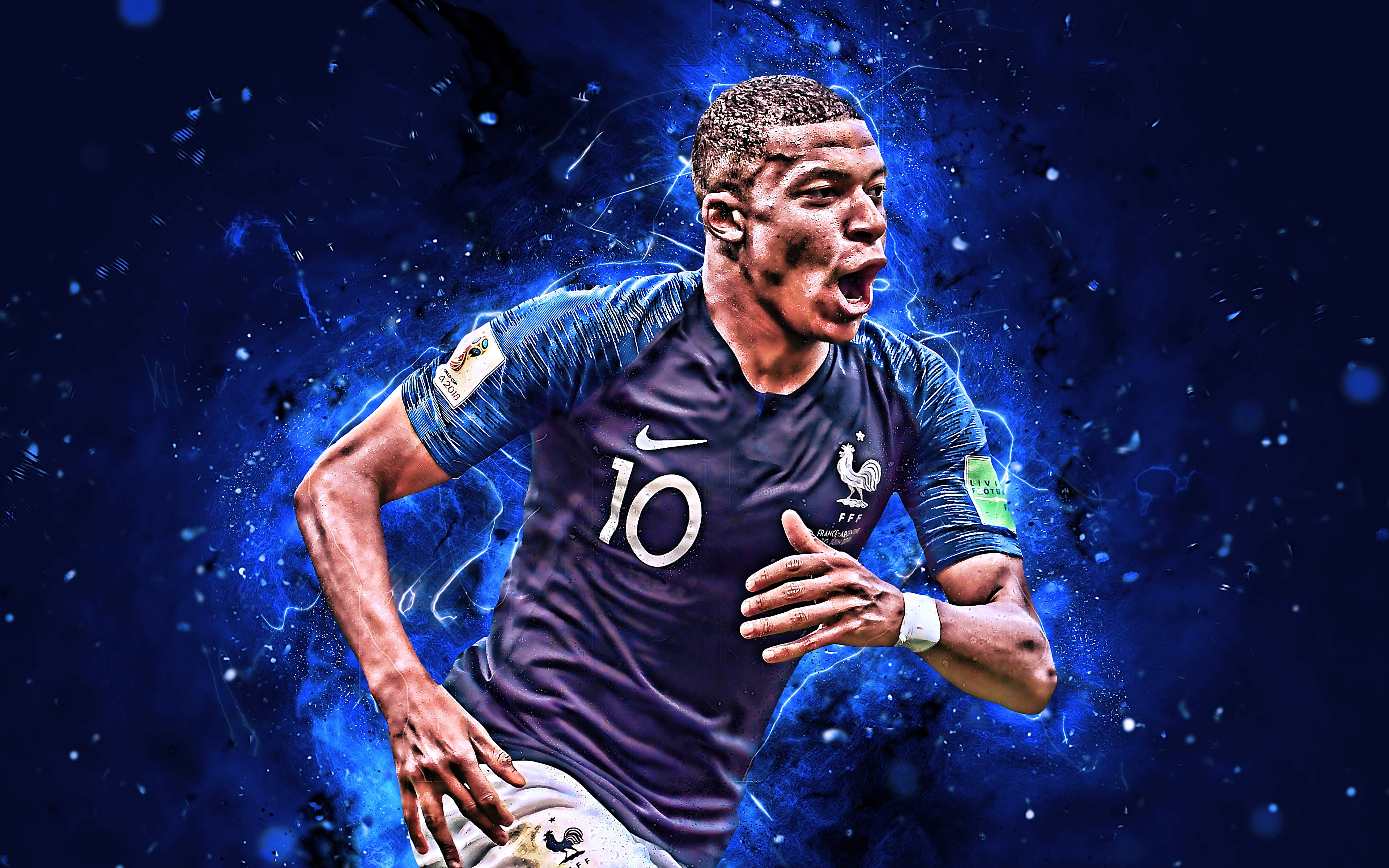 4K, Kylian Mbappé, France National Football Team, Soccer, HD Wallpaper