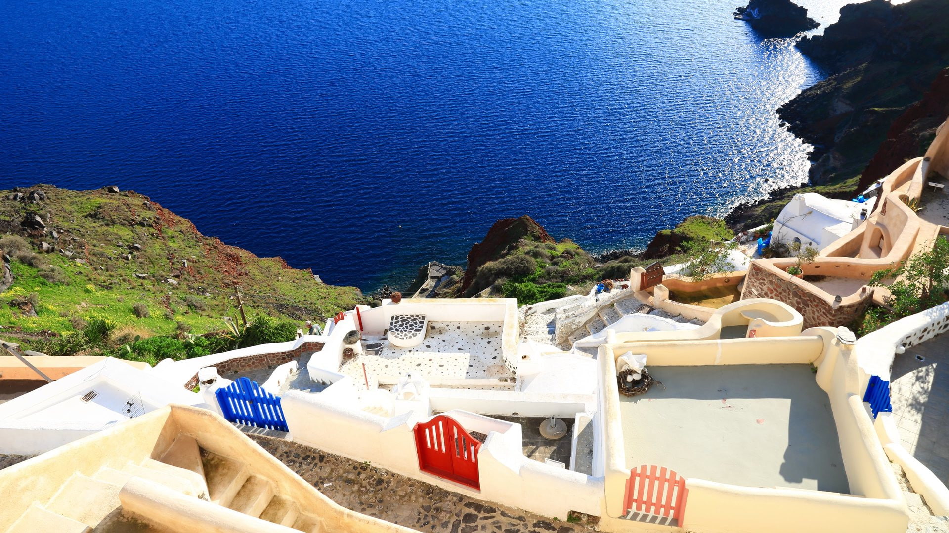 3840x2160, 4k pics, world, santorini, europe, 1080P, greece, HD Wallpaper