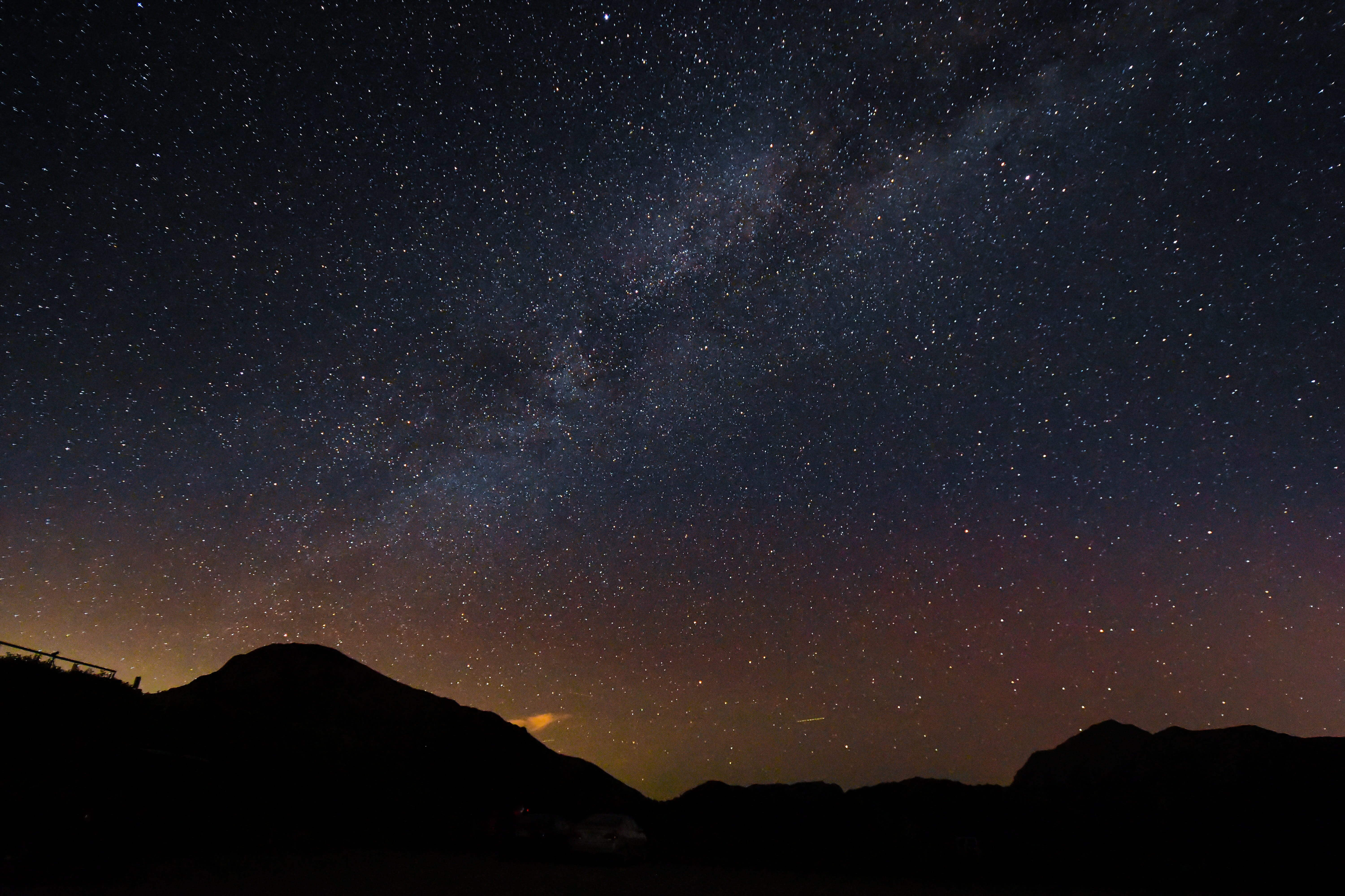 outdoors, time, star - space, night view, astronomy, galaxy, milky way, tranquility, tranquil scene, no people, majestic, nature, idyllic, stars, taiwan hehuan mountain, HD Wallpaper