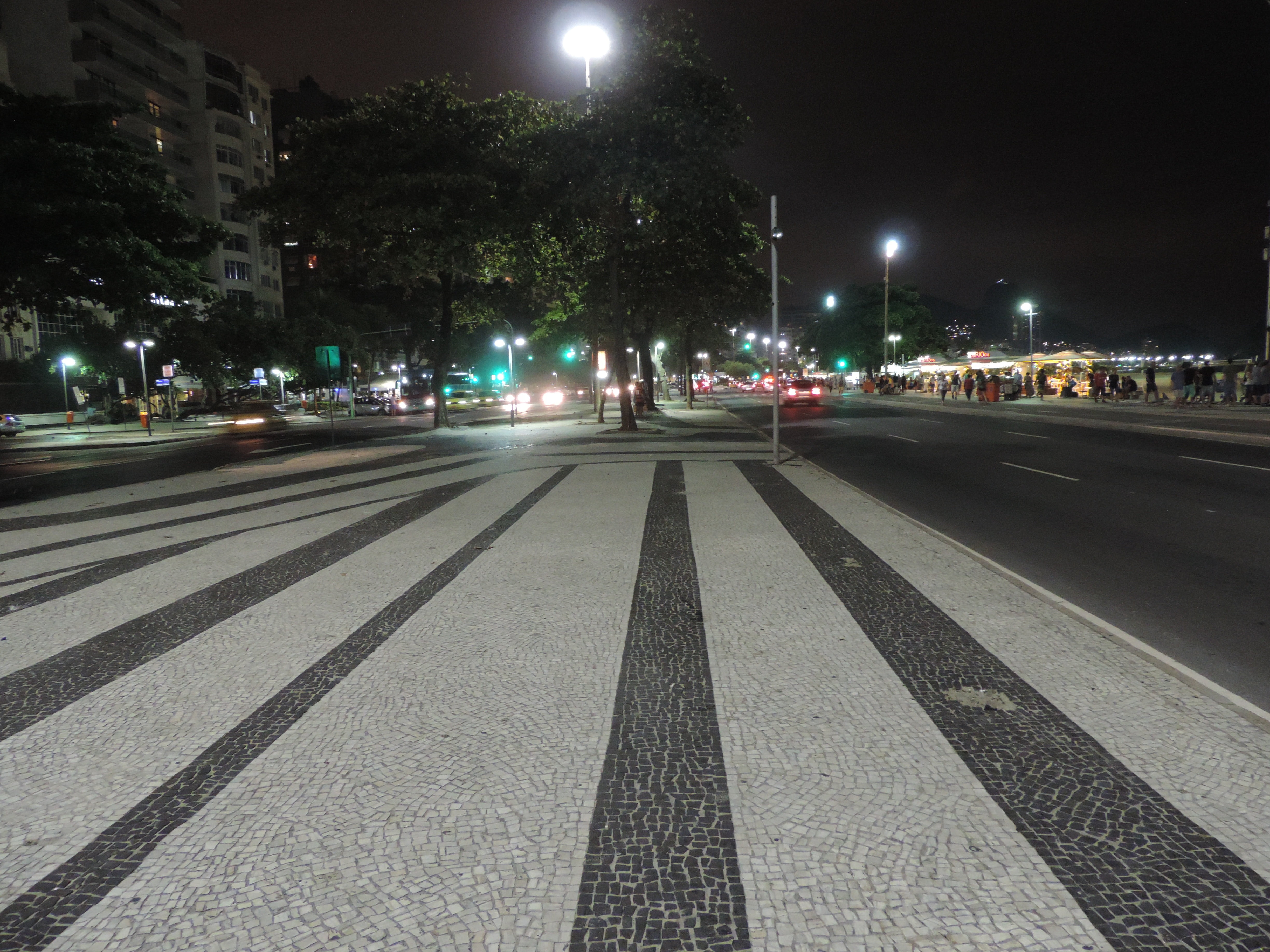 architecture, symbol, street light, copacabana, built structure, nature, city, sign, city street, rio de janeiro vacation, illuminated, car, surface level, HD Wallpaper
