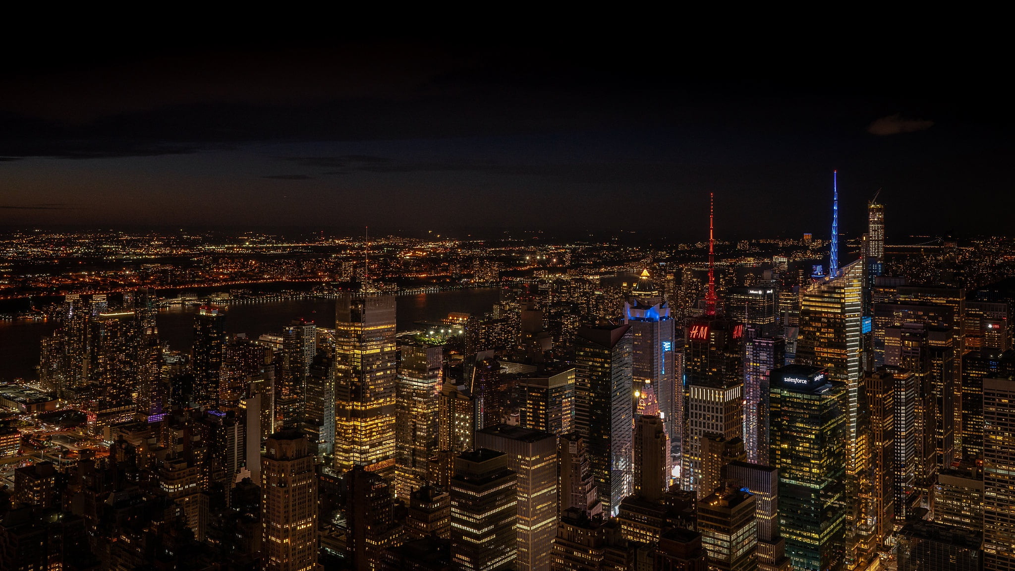 lights, night, the city, Rodrigo Godinez, 1080P, HD Wallpaper