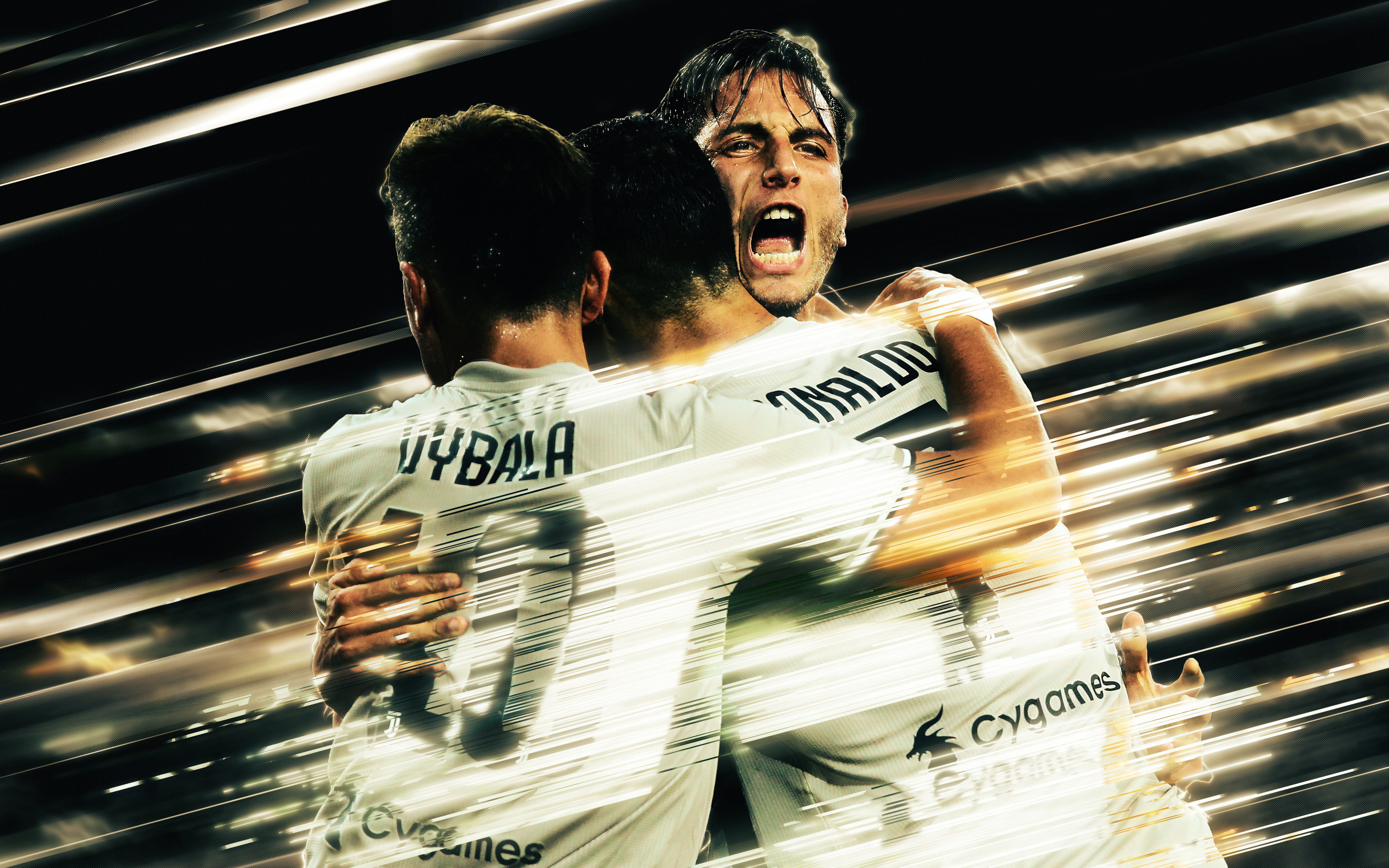 Soccer, 4K, Juventus F.C., Cristiano Ronaldo, Paulo Dybala, Rodrigo Bentancur, HD Wallpaper