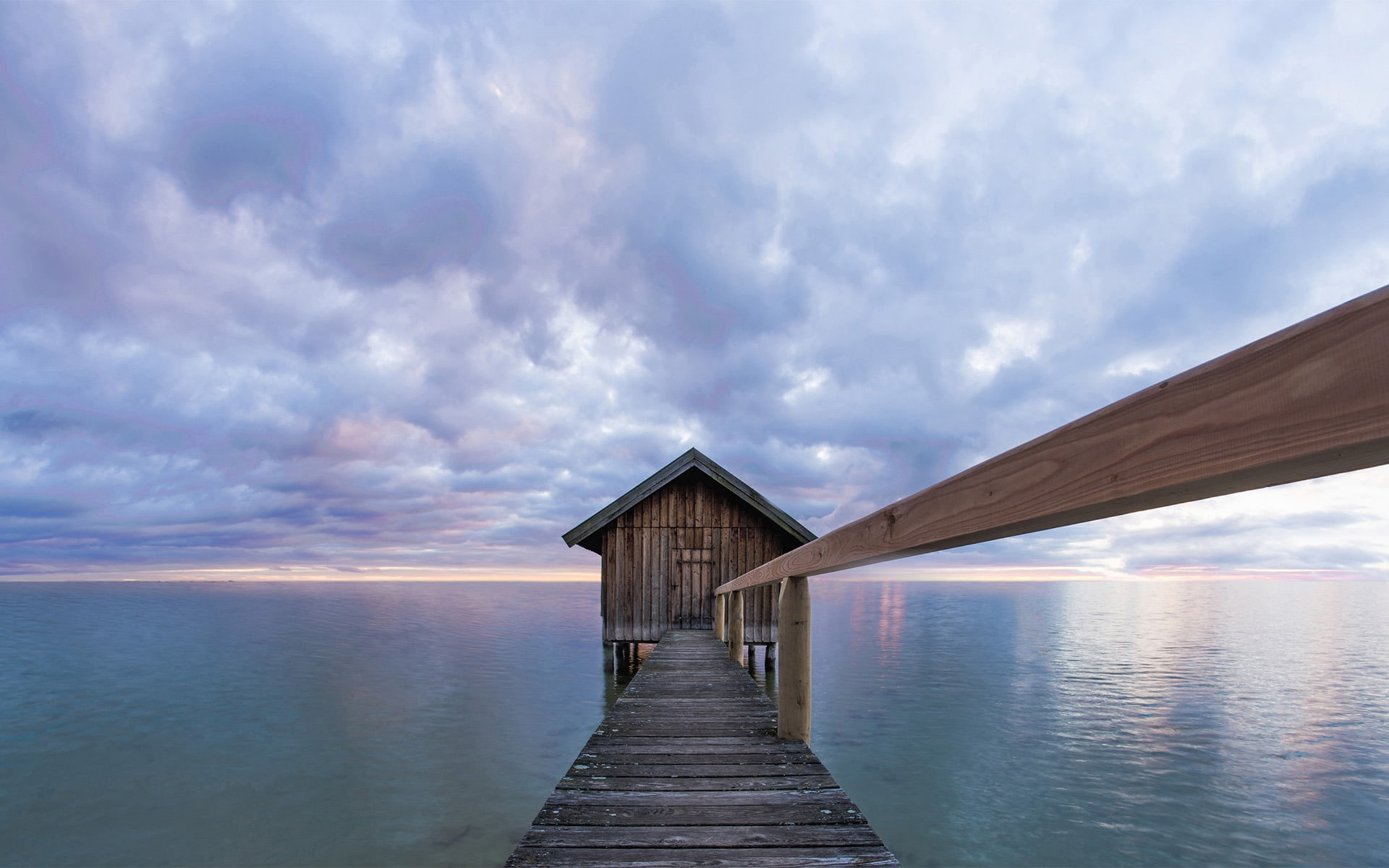 Blue, little, Sea, Photography, Boathouse, 1080P, HD Wallpaper