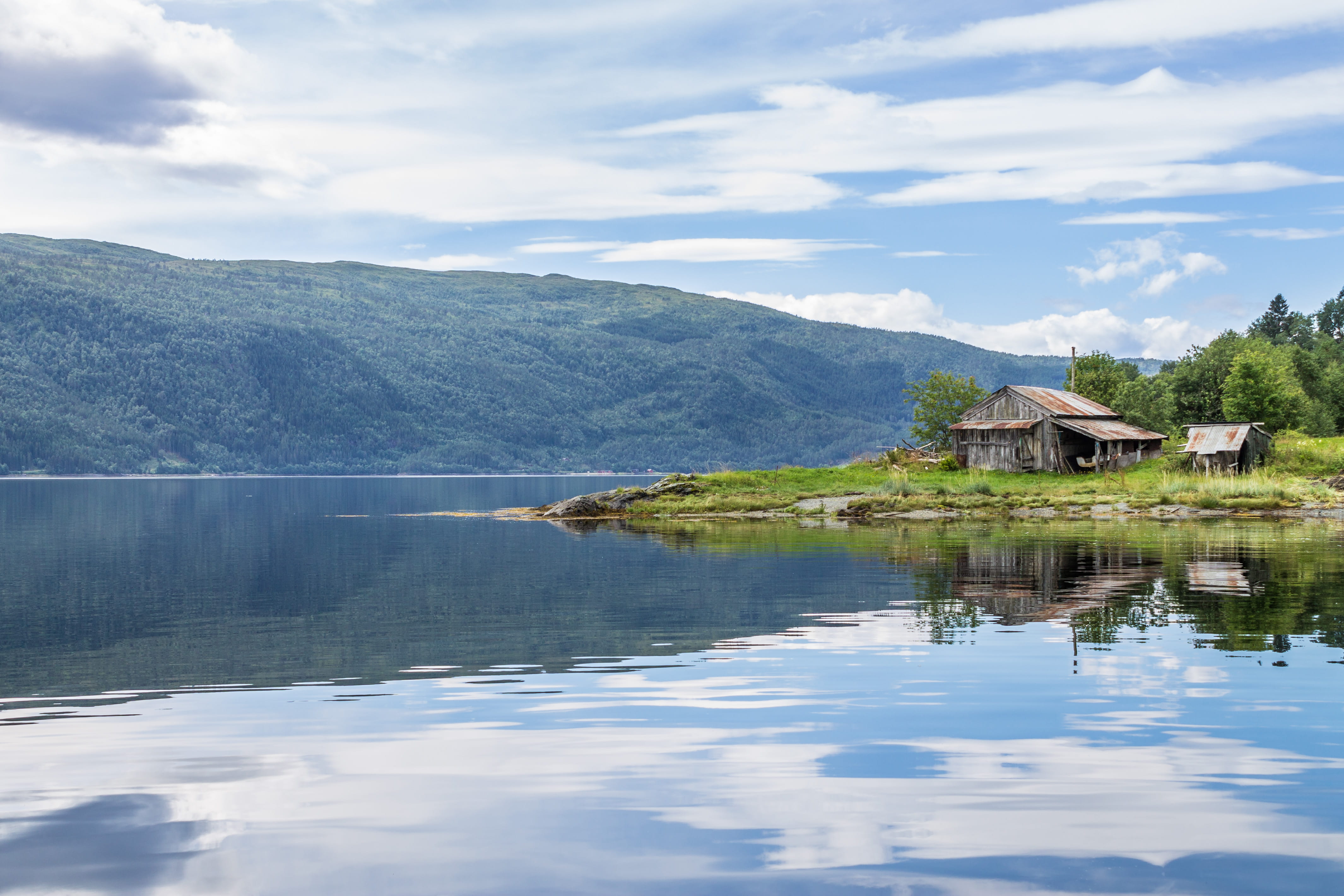 architecture, daylight, cloud - sky, body, outdoors, scenic, no people, nature, built structure, reflections, scenery, mountain range, calm, building exterior, HD Wallpaper
