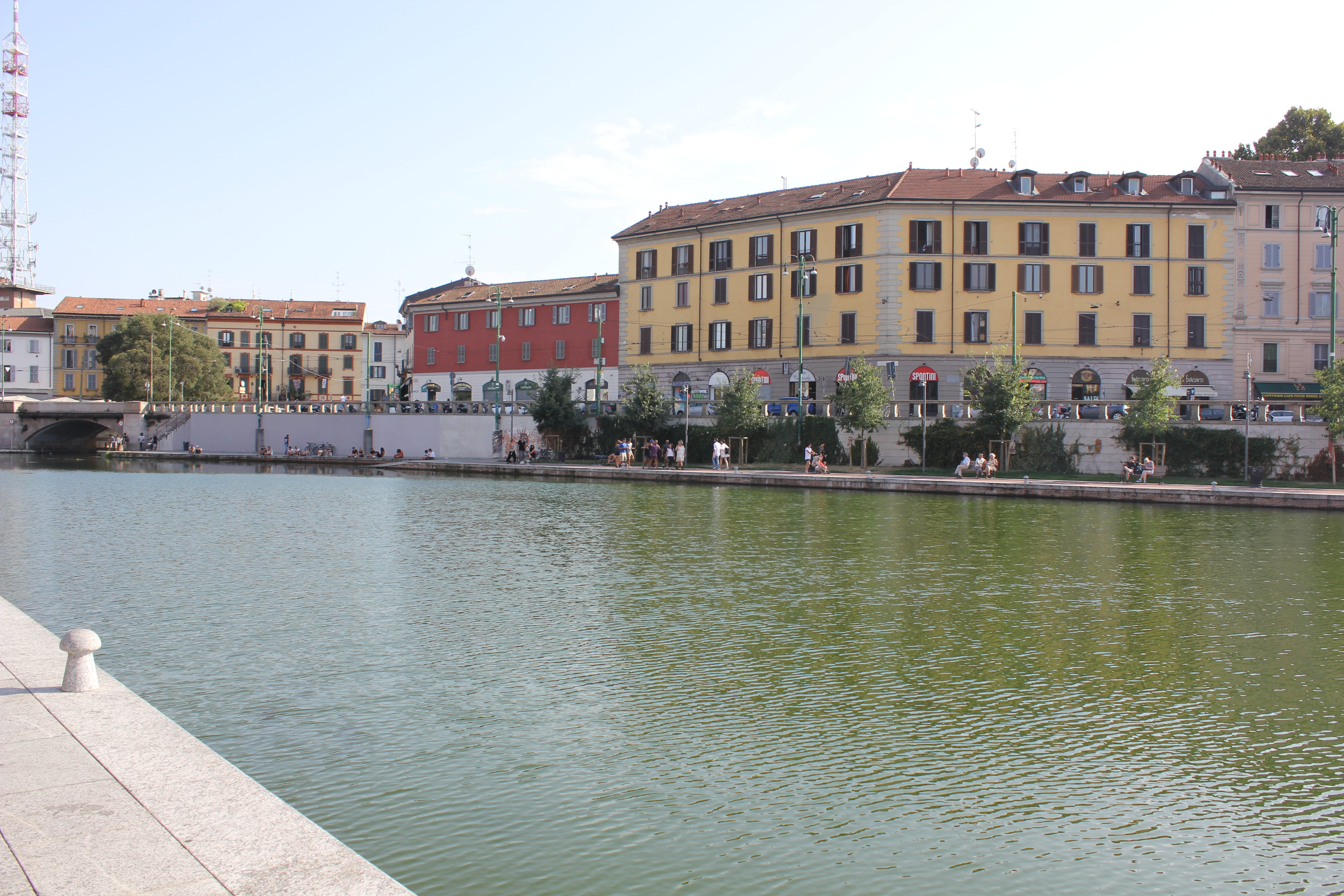 navigli, center, clear sky, architecture, building exterior, waterfront, reflection, day, nature, no people, italy, 5K, landscape, residential district, HD Wallpaper