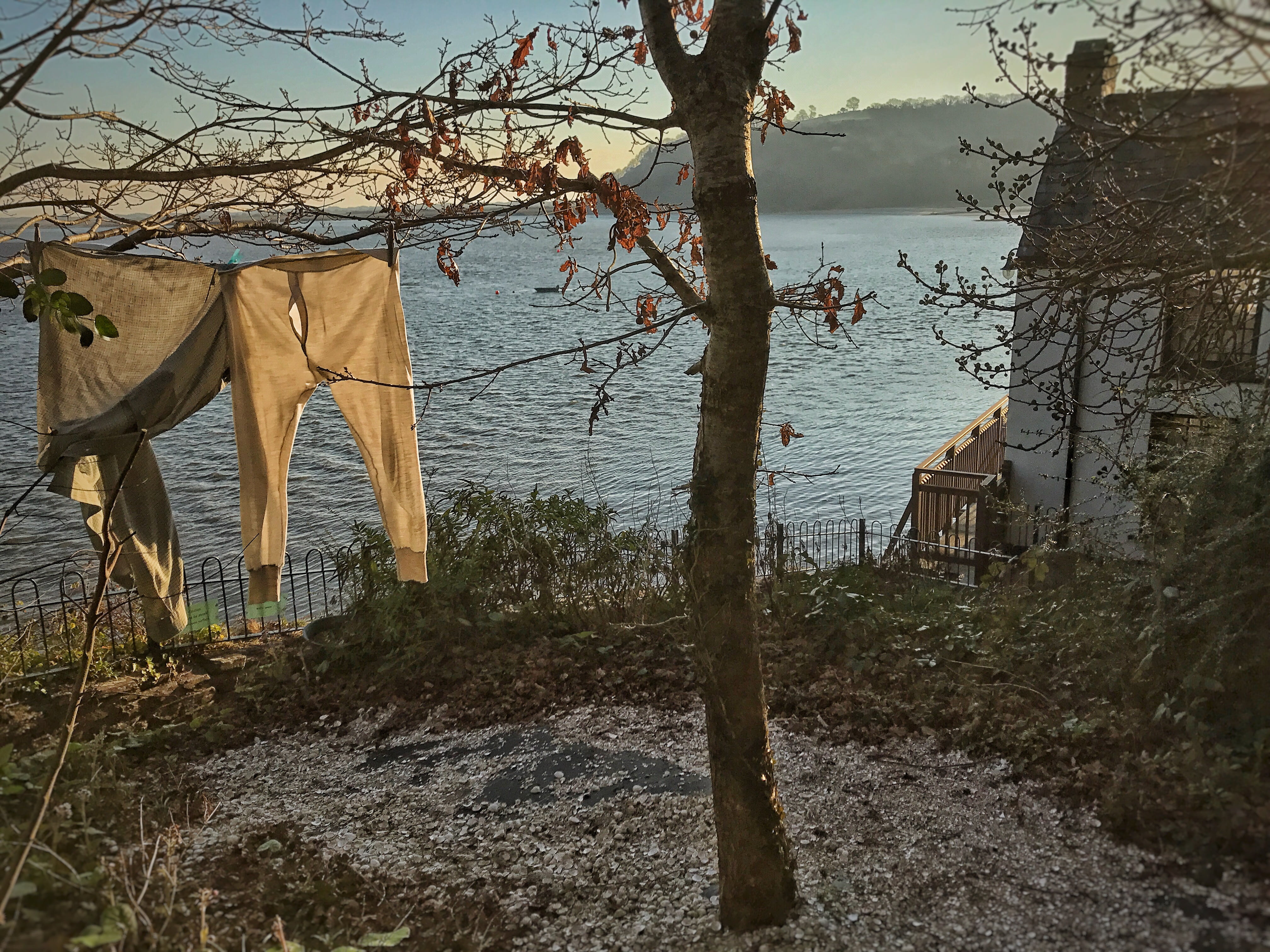 laundry, land, tree trunk, beach, poetry, culture, tranquility, wales, clothing, literature, water, no people, textile, nature, hanging, day, uk, landmark, HD Wallpaper