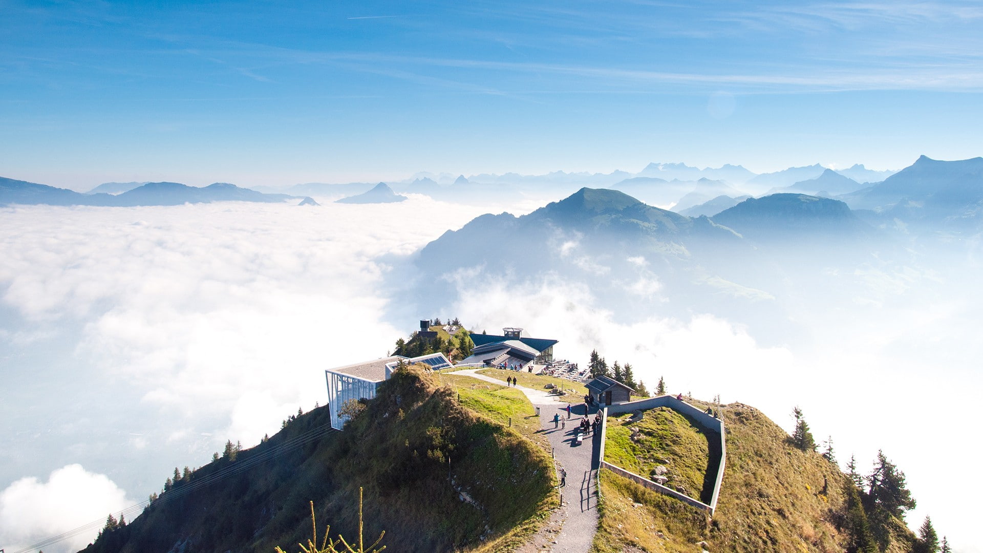 travel, cloud - sky, mountains, built structure, sky, snowcapped mountain, day, tranquil scene, clouds, winter, mountain, photography, panorama, scenics - nature, HD Wallpaper