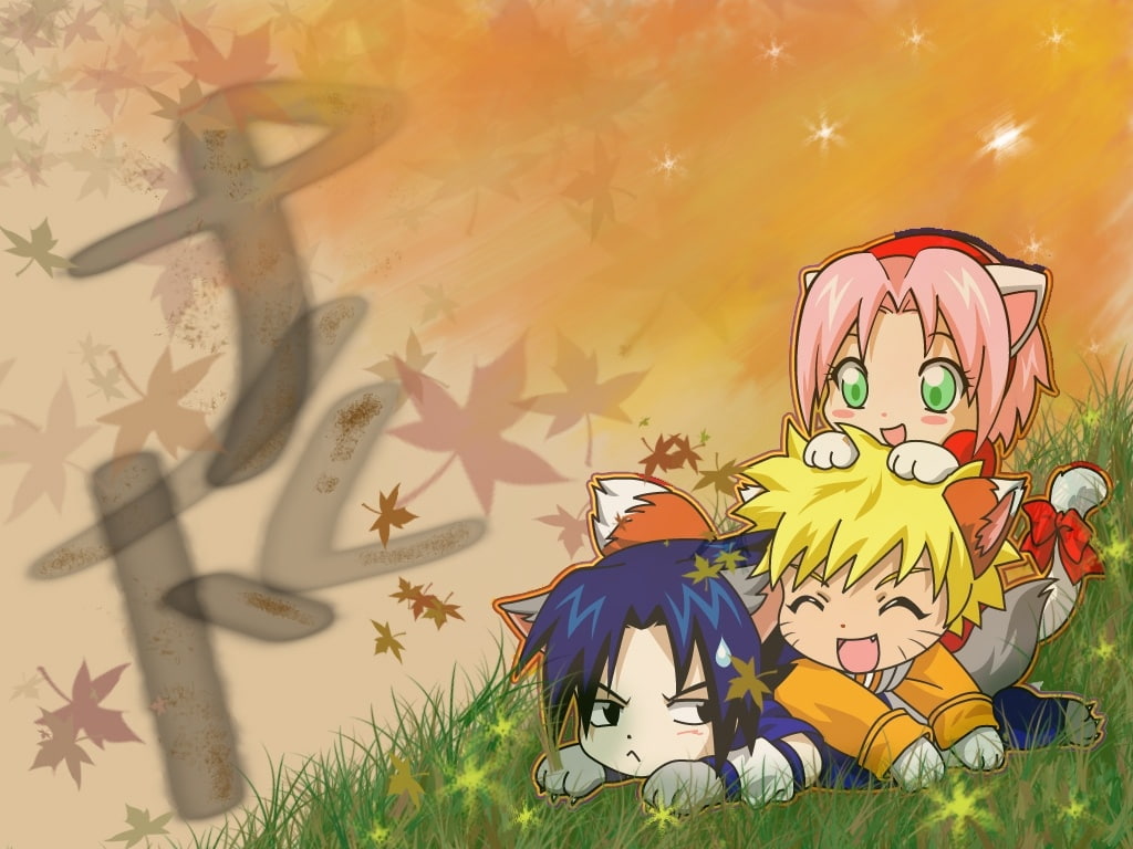cute, hd, naruto, anime, 480P, 7, team, art, HD Wallpaper