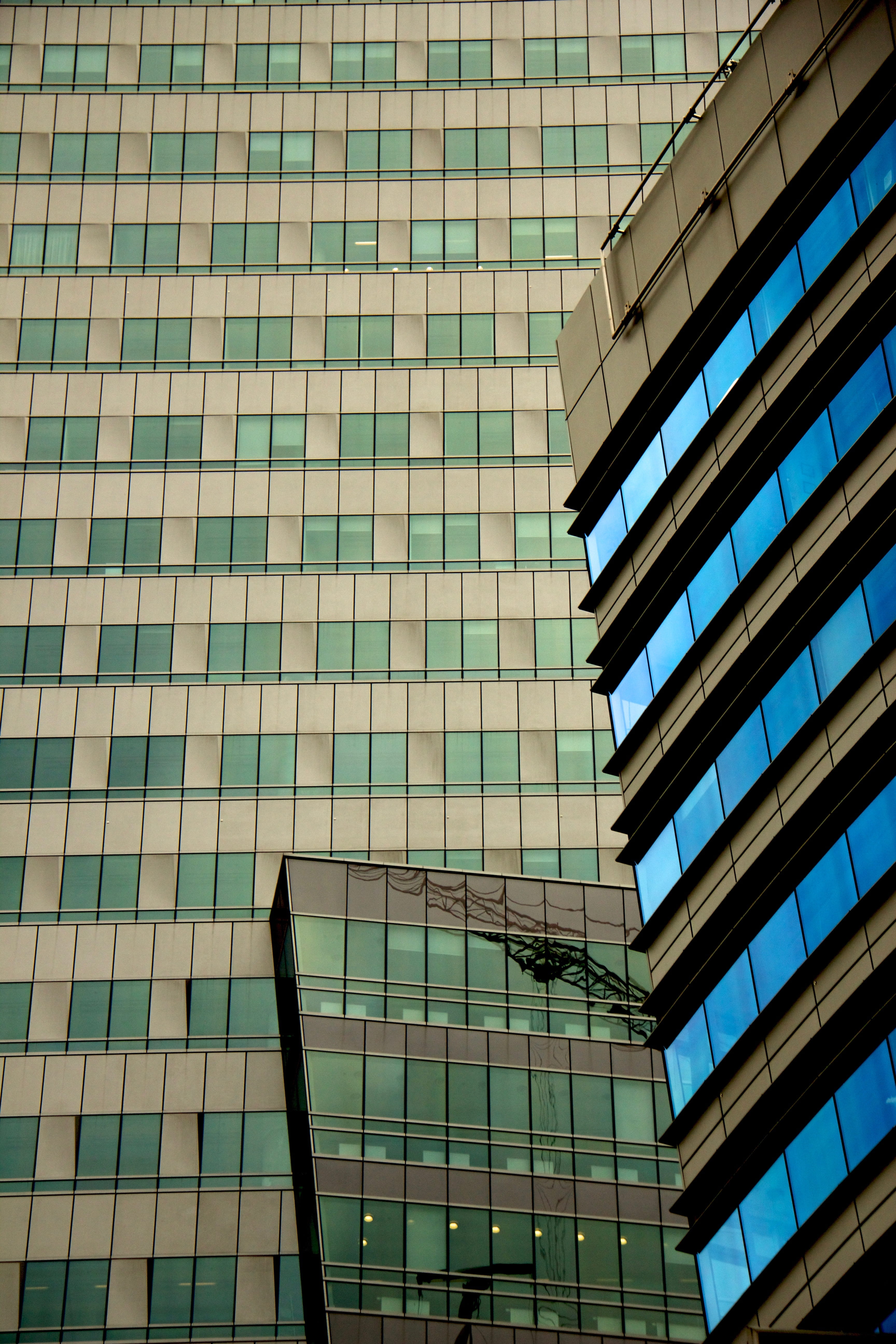 no people, town, warszawa, glass - material, built structure, glass, wall, skyscraper, architecture, building exterior, window, colors, high rise, banister, Phone HD Wallpaper