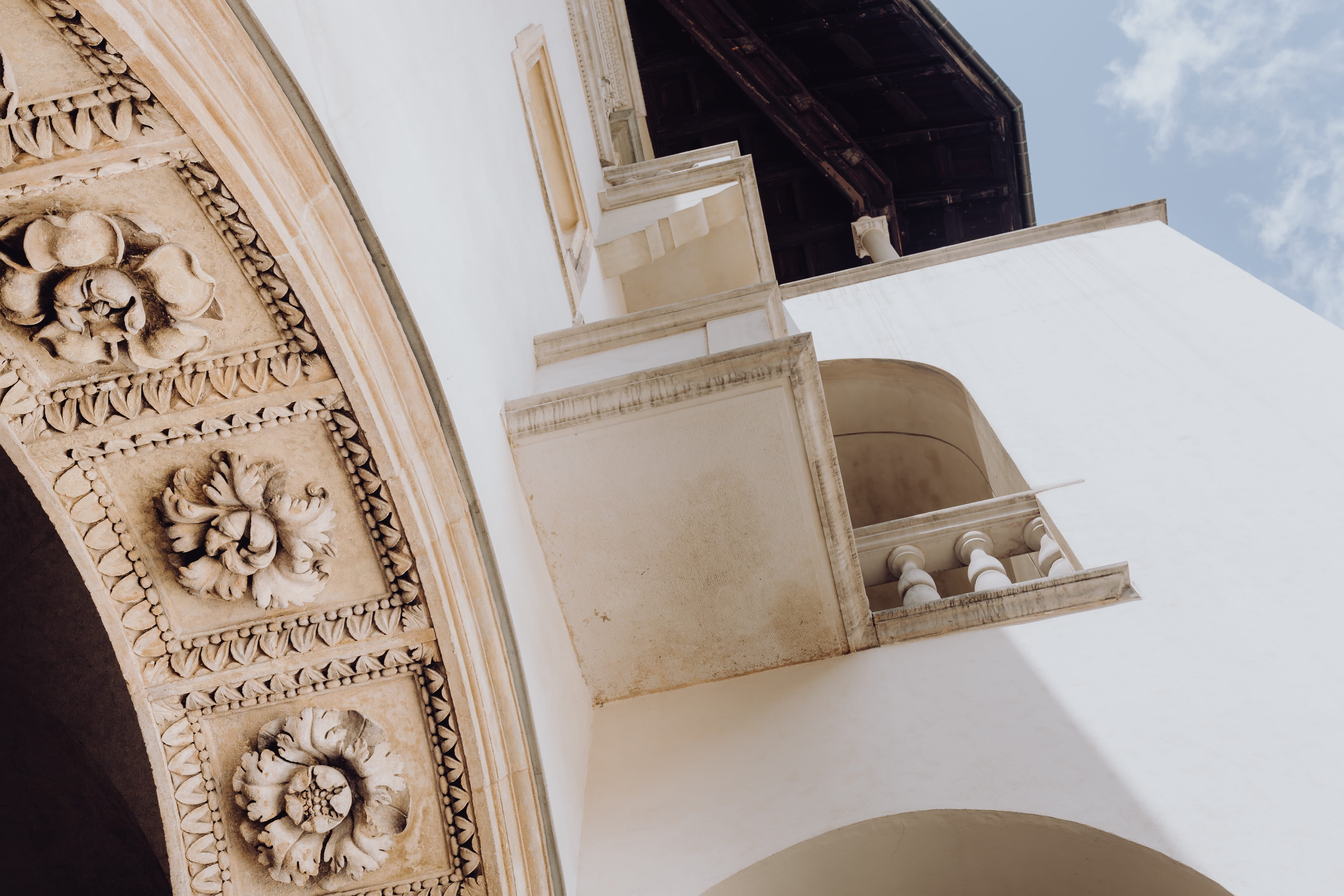 carving - craft product, sky, Poland, polska, place of worship, ornate, craft, travel, low angle view, day, first, town, karkow, built structure, nature, HD Wallpaper
