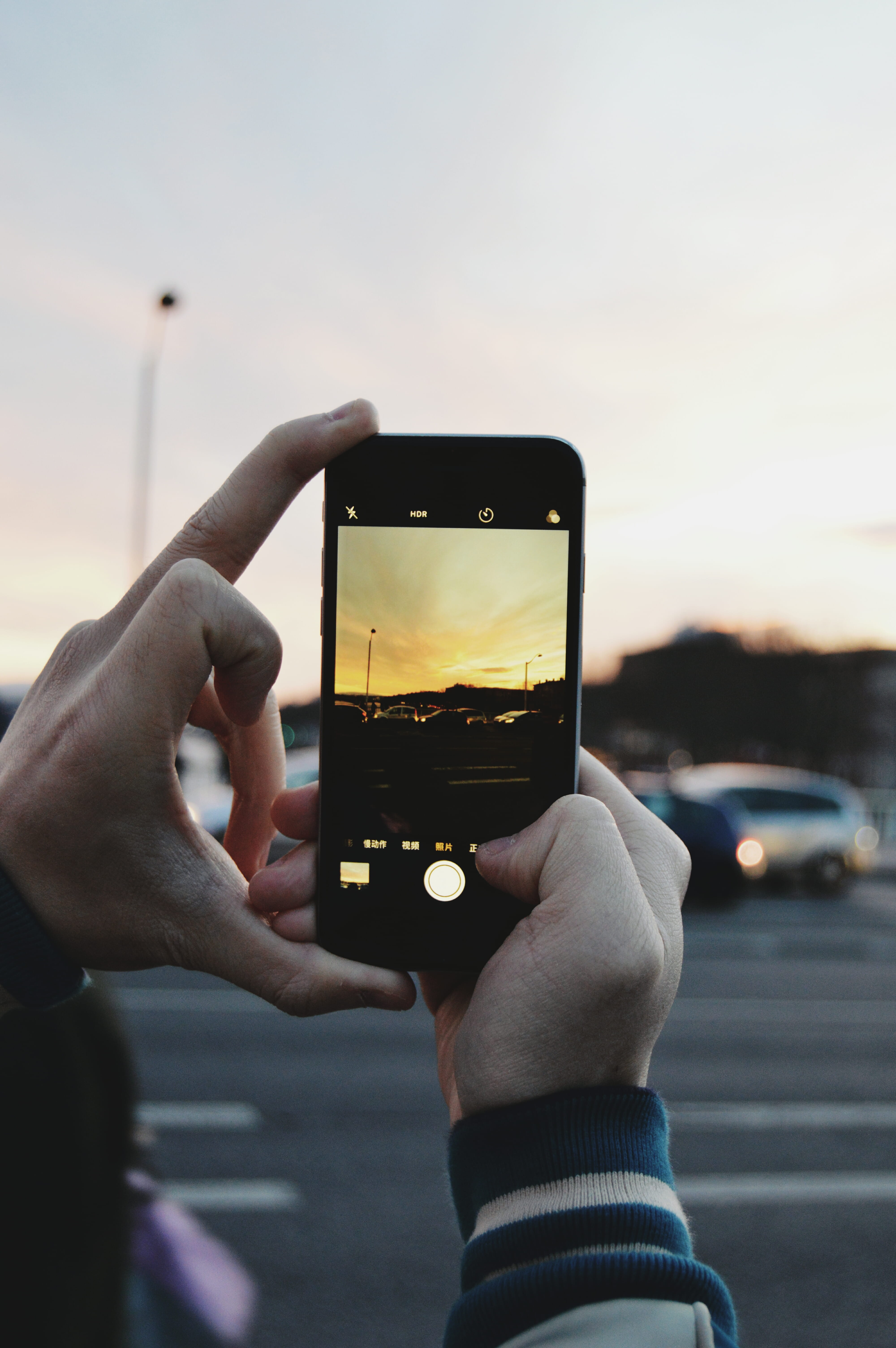 photographing, mobile phone, portable information device, smartphone, city, photography themes, hand, connection, communication, lyon, cars, france, transportation, Phone HD Wallpaper