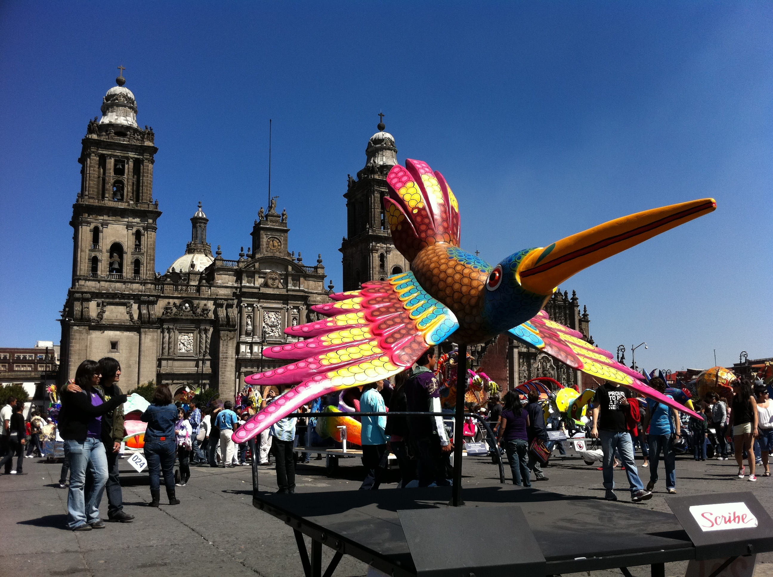 people, street, building exterior, women, Mexico City, adult, event, sky, outdoors, large group of people, nature, architecture, men, city, zocalo, birds, HD Wallpaper