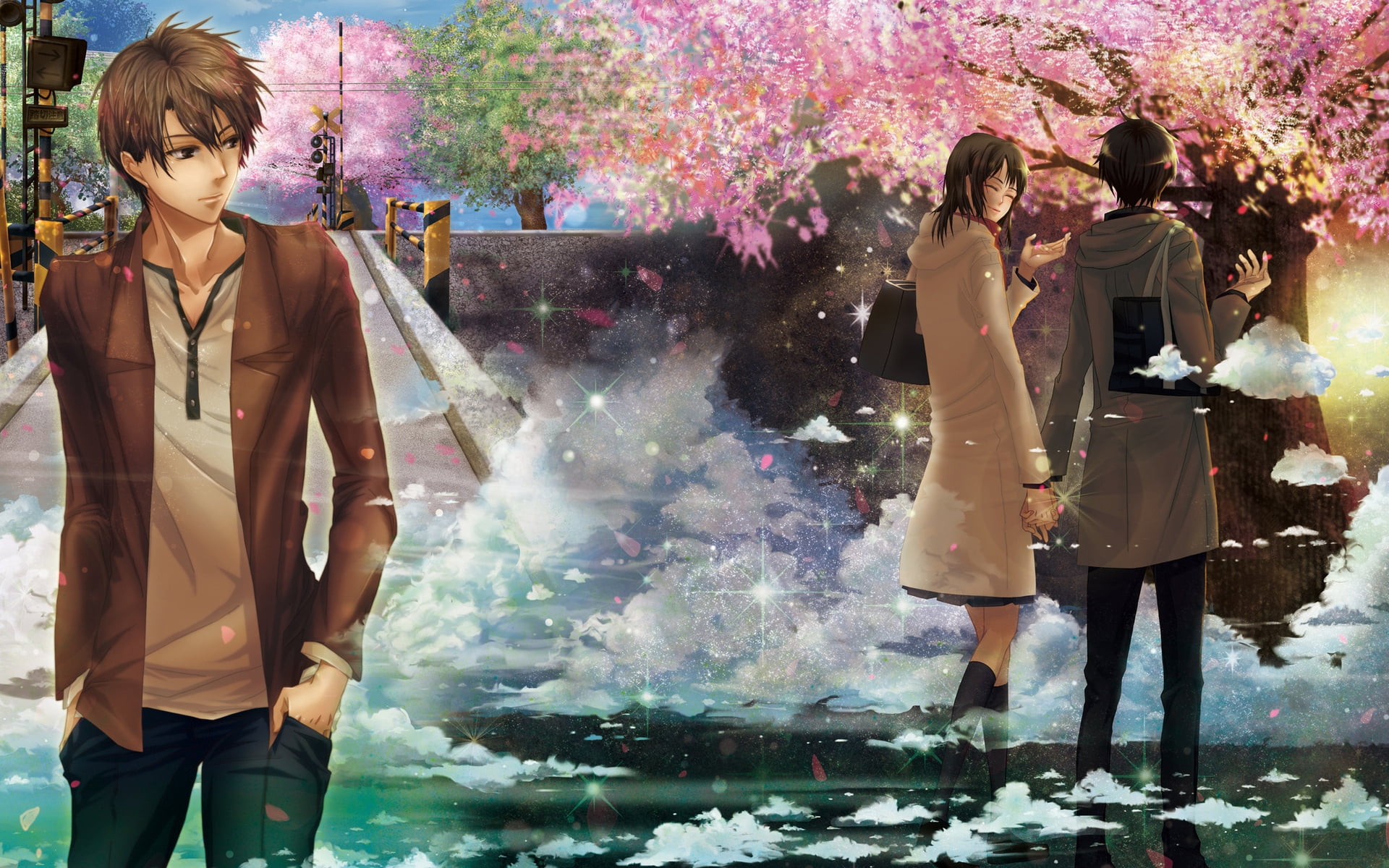 people, iban, a city girl, nature, 5 centimeters per second, clouds, beauty, togetherness, group of people, black, smiling, beautiful, enjoyment, fashion, HD Wallpaper