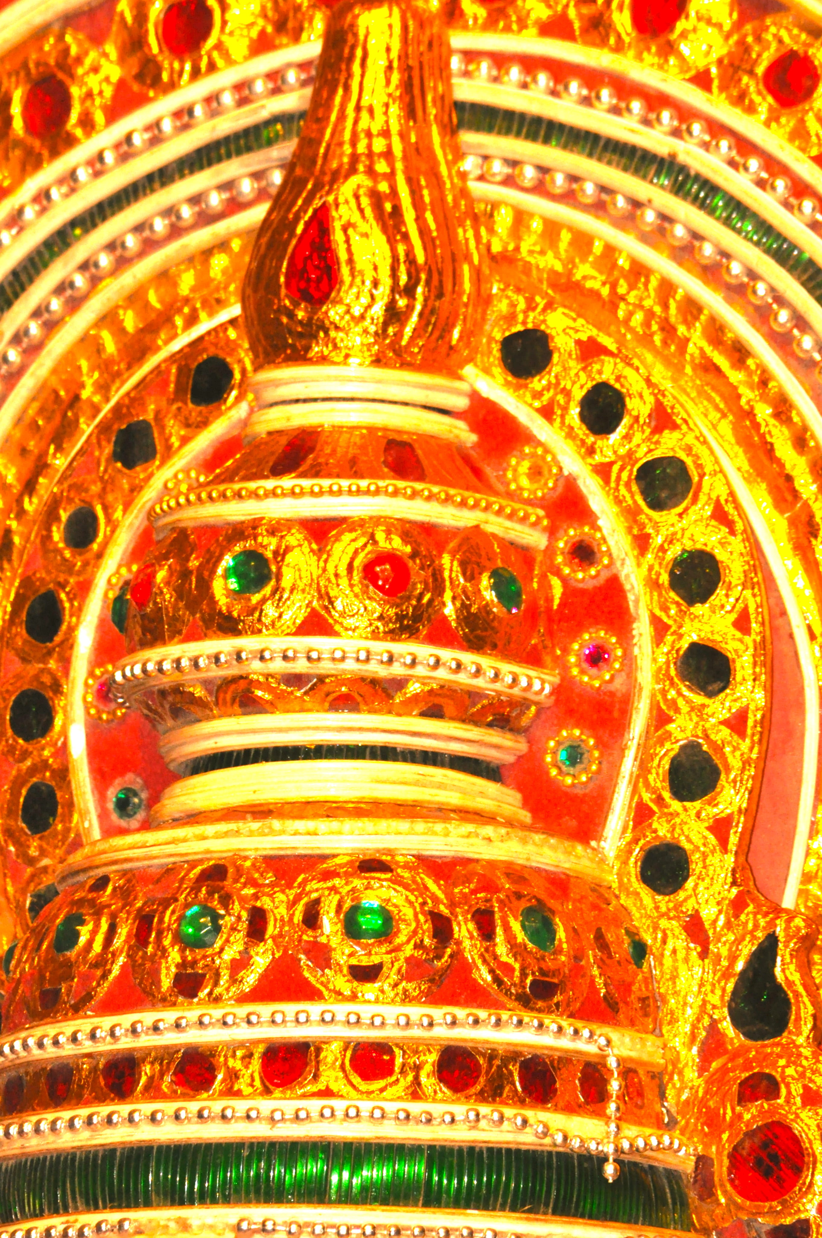 arts culture and entertainment, ornate, luxury, wealth, art and craft, decoration, multi colored, illuminated, pattern, gold, shiny, kerala, dance, 4K, Phone HD Wallpaper