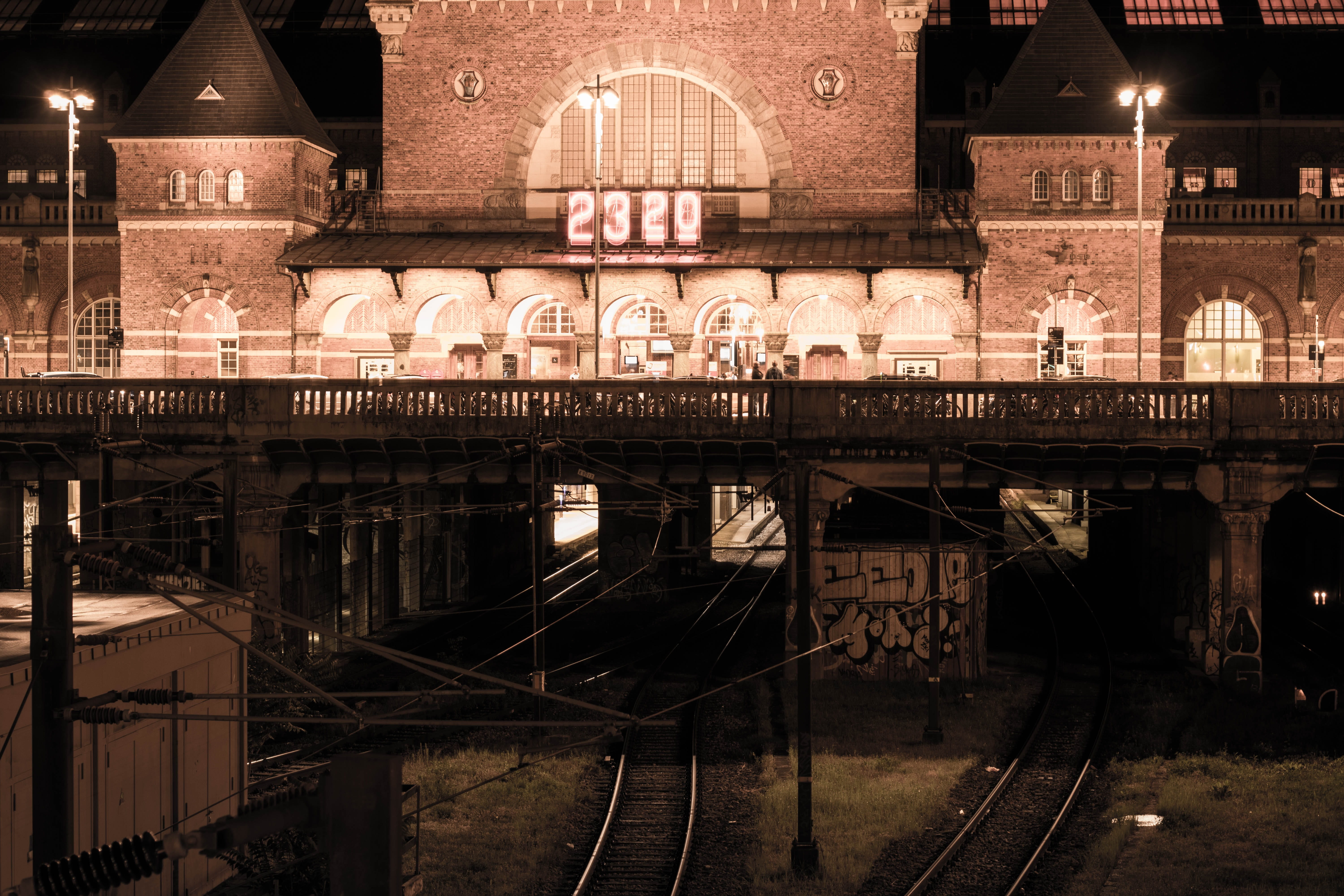 station, transportation, bridge - man made structure, 5K, passenger, center, danish, train station, shunting yard, terminal, public transportation, town, HD Wallpaper