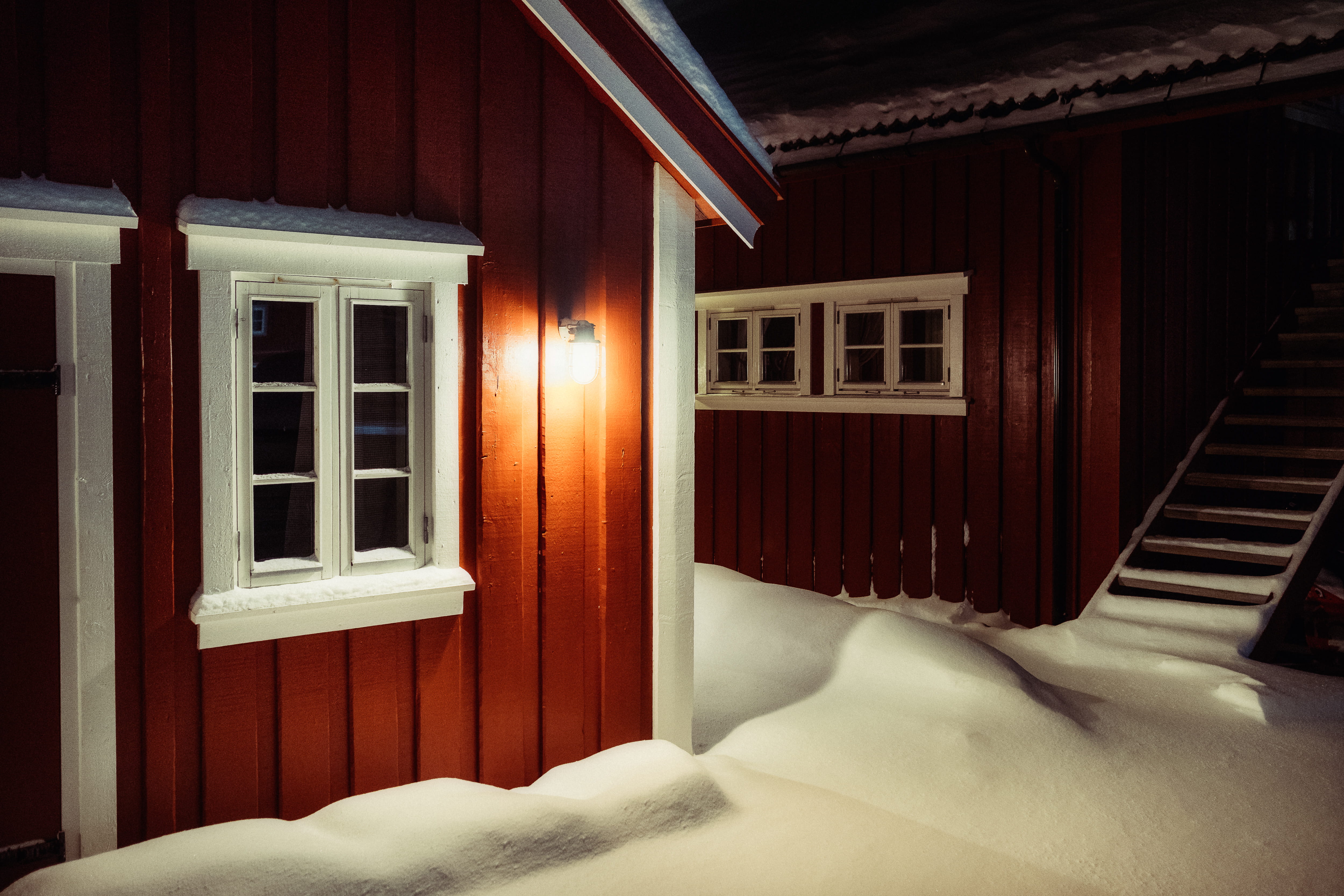 wall, luxury, brown, illuminated, covered, no people, night, window, winter, door, curtain, house, building exterior, cold temperature, norway, outdoors, HD Wallpaper