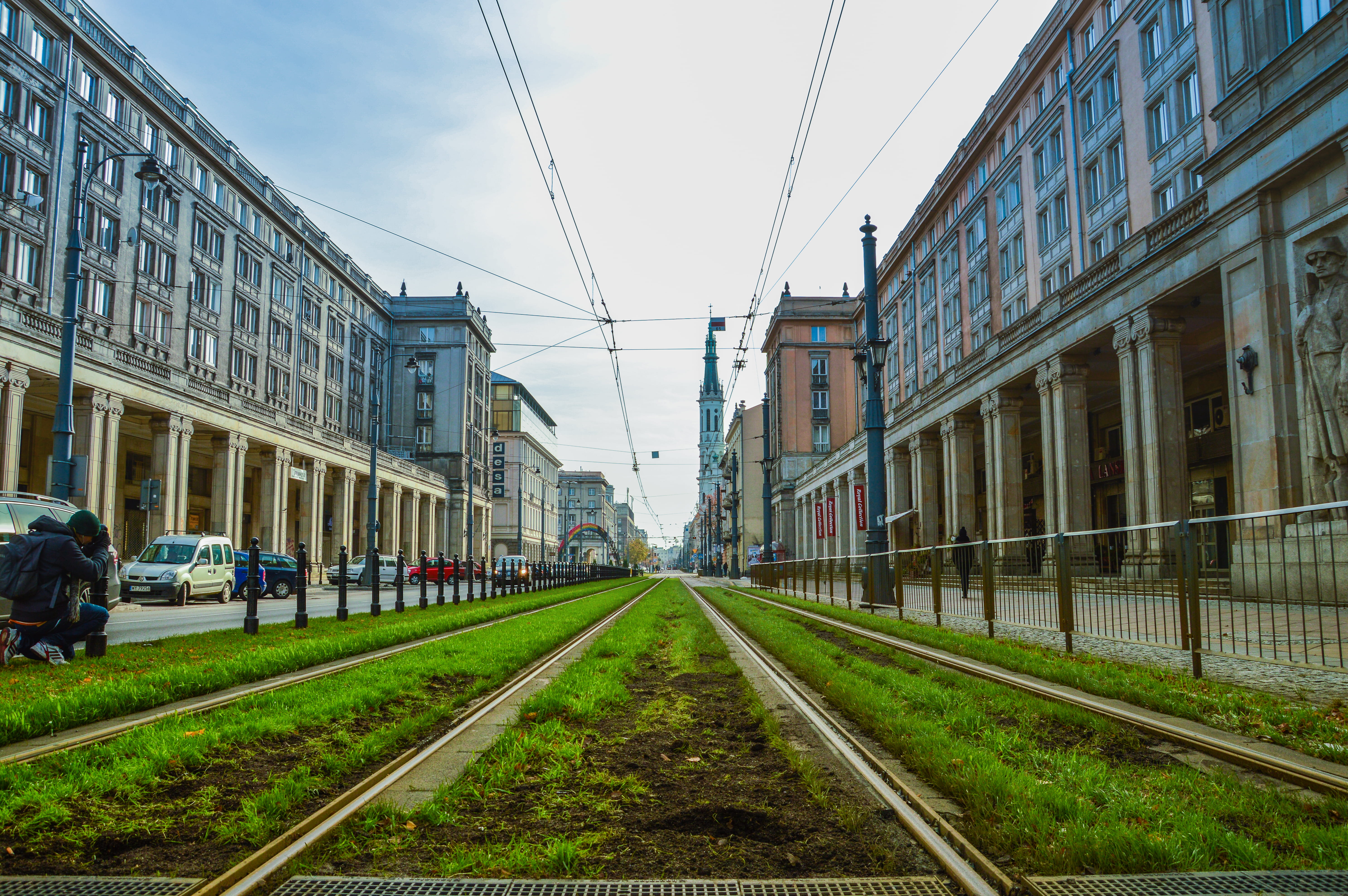diminishing perspective, old town, 5K, built structure, tram lines, street, railroad, station, city center, nature, transportation, day, vanishing point, HD Wallpaper
