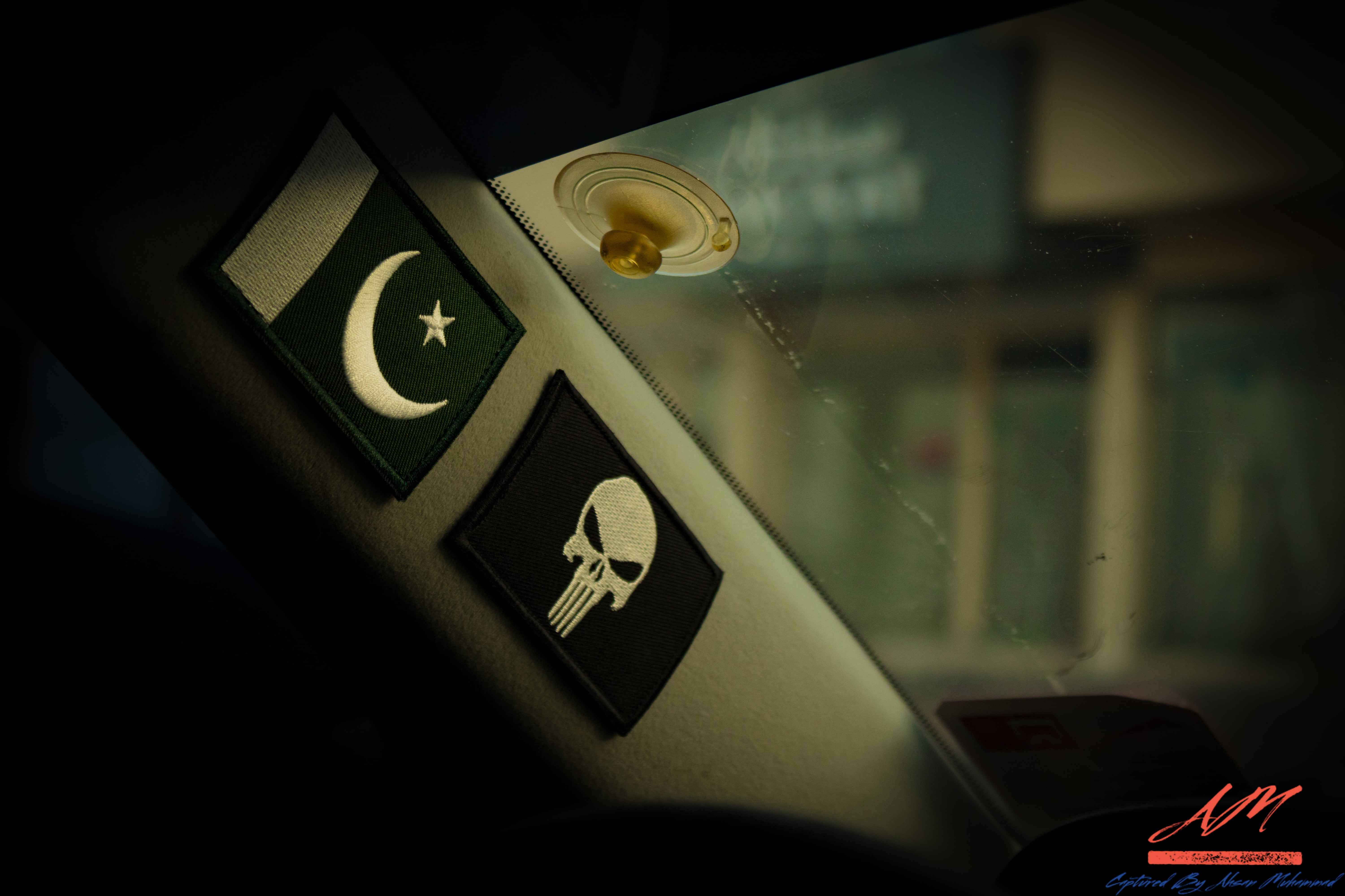 5K, car interior, pakistani flag, HD Wallpaper