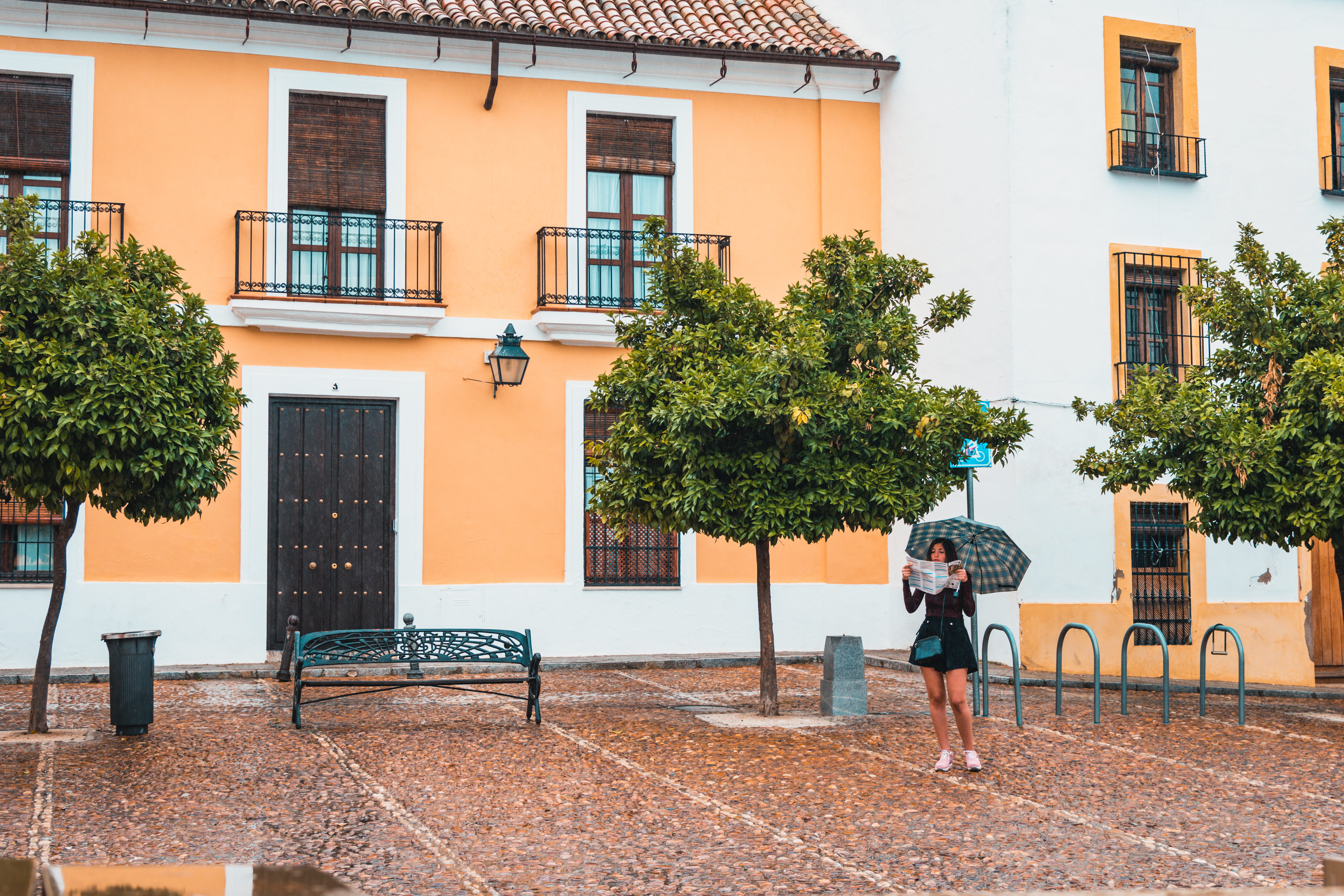 outdoors, andalousia, day, city, people, orange color, building exterior, window, girl, architecture, córdoba, full length, street photography, woman, casual clothing, HD Wallpaper