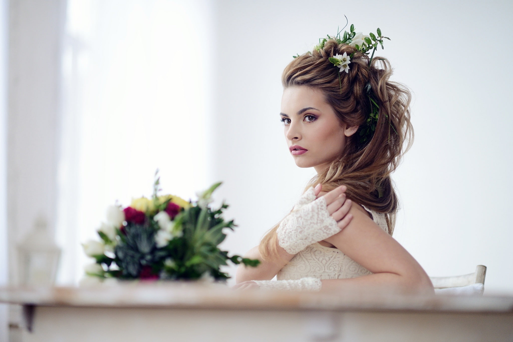 brides, model, women, 1080P, HD Wallpaper