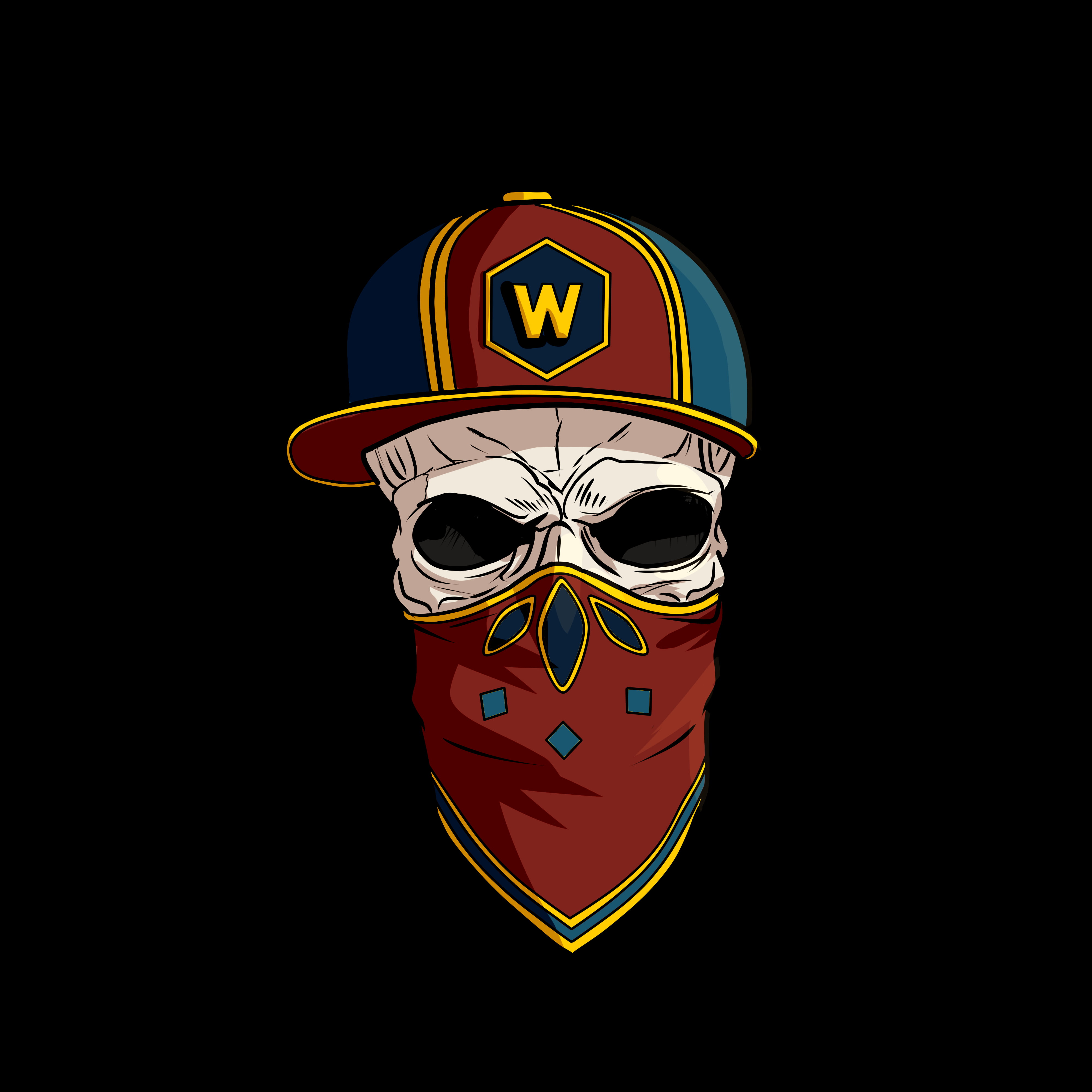 human representation, logo, studio shot, emotion, cap, party - social event, skull, clown, multi colored, black background, disguise, sport, celebration, Phone HD Wallpaper
