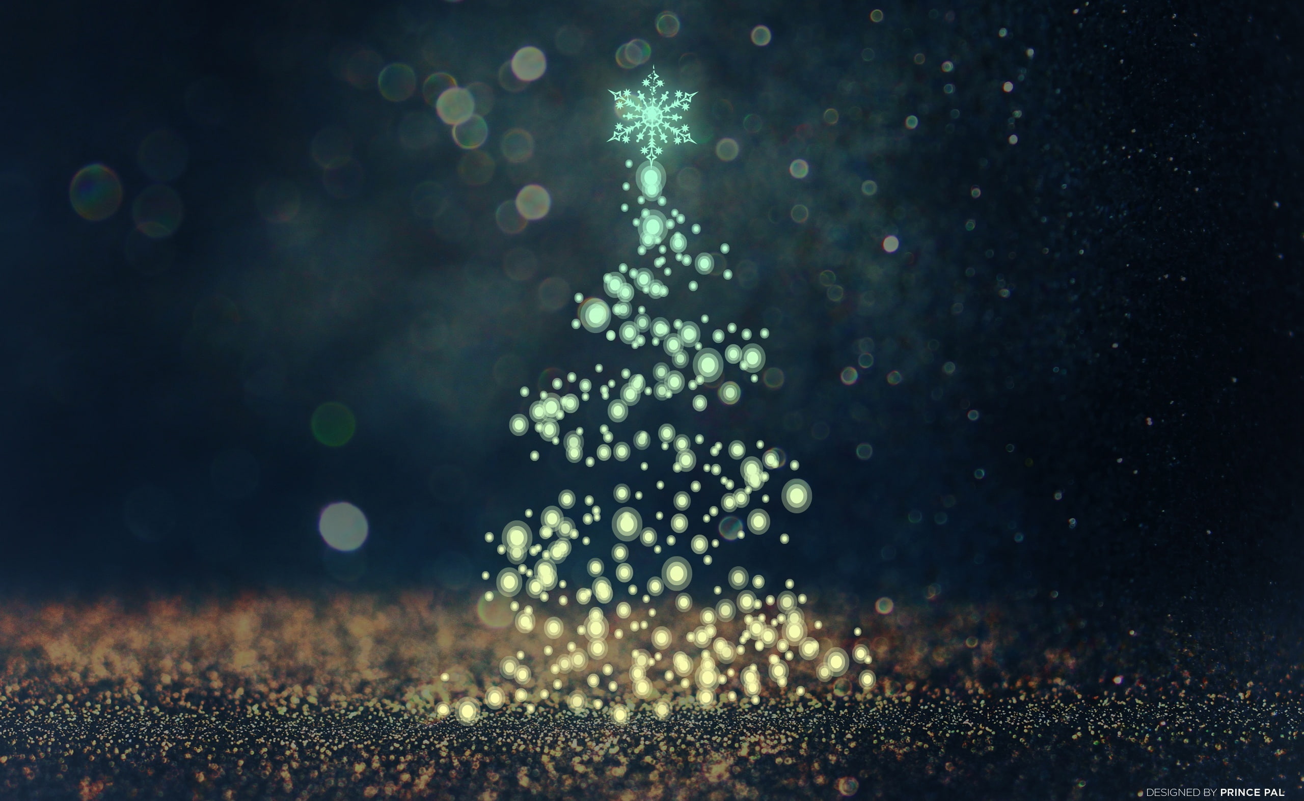 Xmas, Holidays, Glitter, tree, shimmering, ubuntu bokeh, christmastree, Magic, Christmas, Holiday, bokeh, 2K, HD Wallpaper