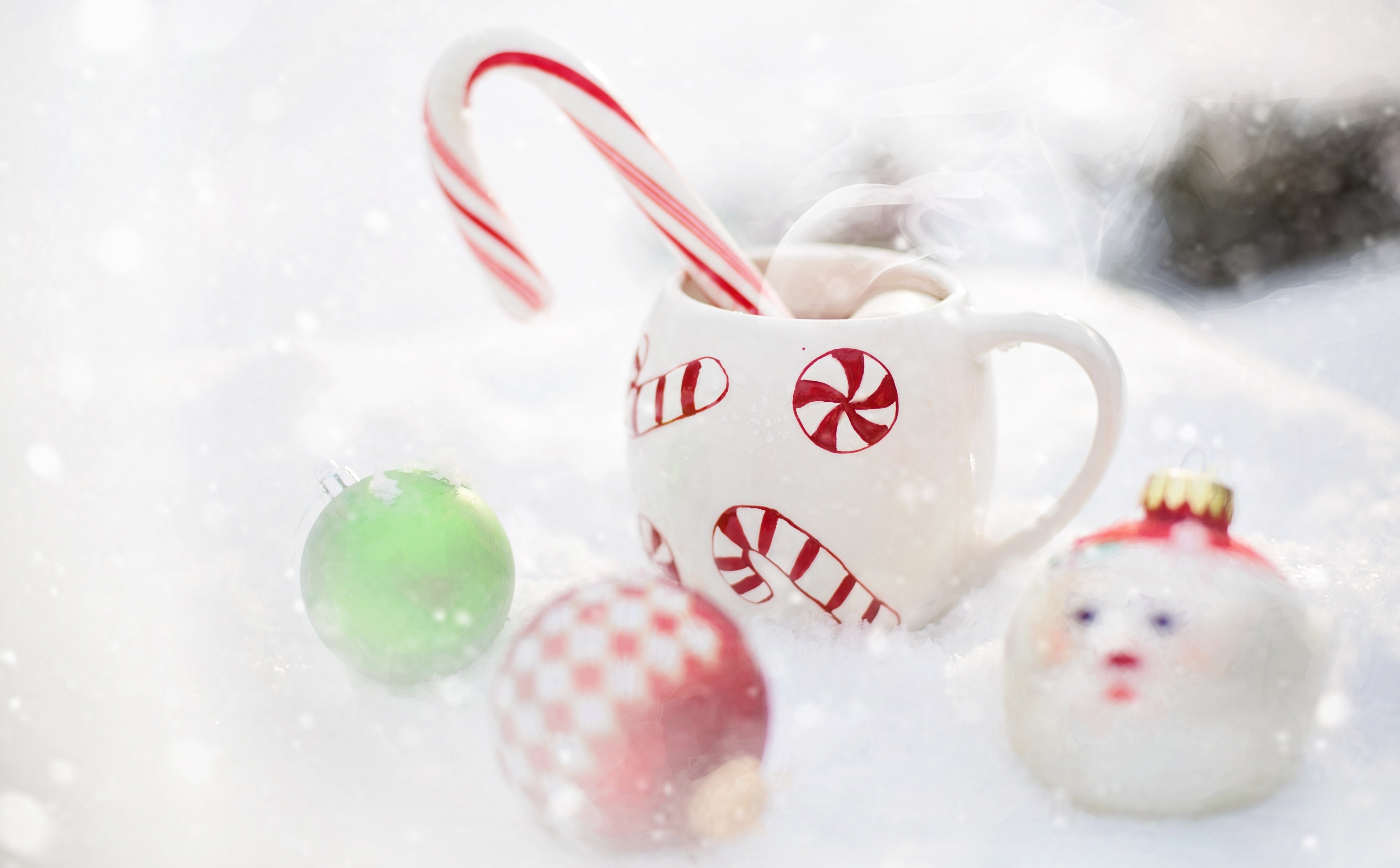 Happy, close-up, food, cold temperature, no people, sweet, Xmas, Holidays, still life, Snow, hotchocolate, hot, heart shape, marshmallows, candy, Christmas, HD Wallpaper