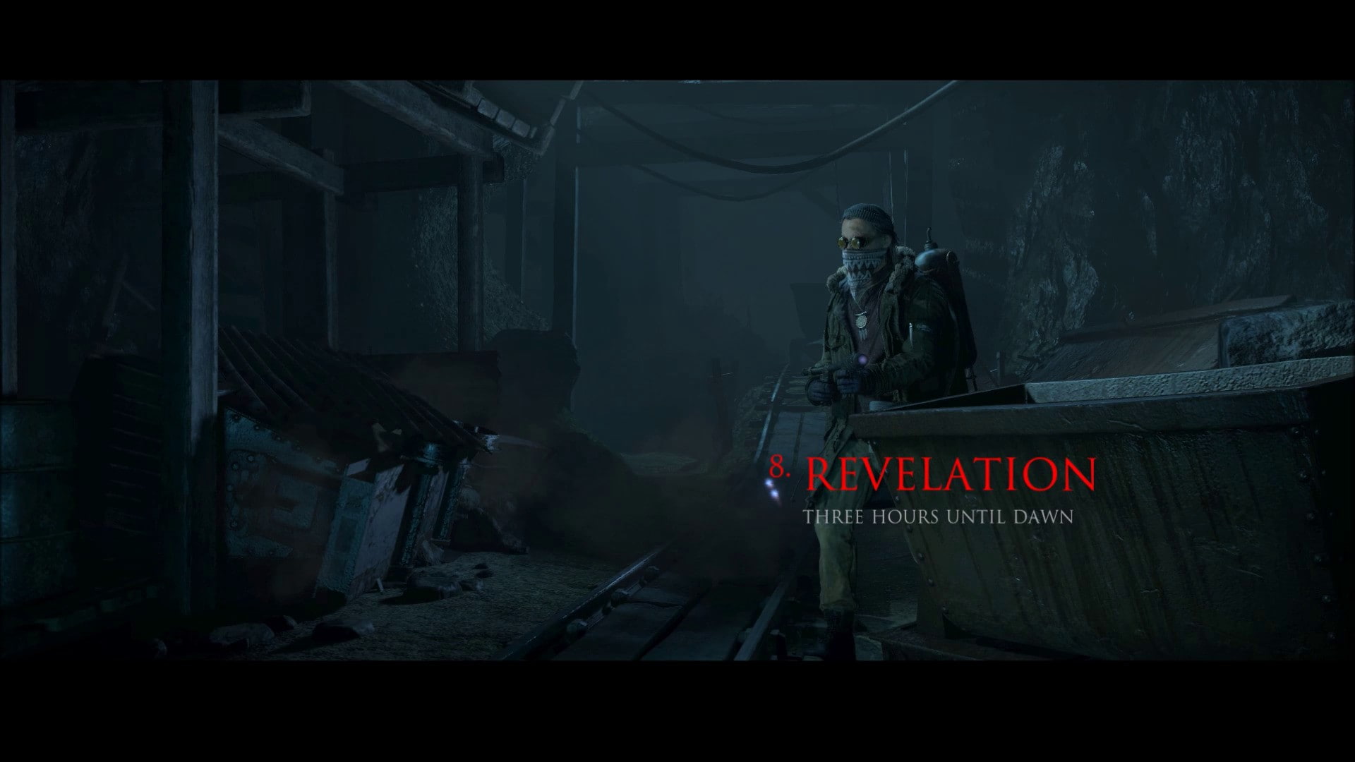 dark, 1080P, spooky, sign, text, adult, one person, architecture, until dawn computer game video games the stranger until dawn, fear, western script, crime, HD Wallpaper