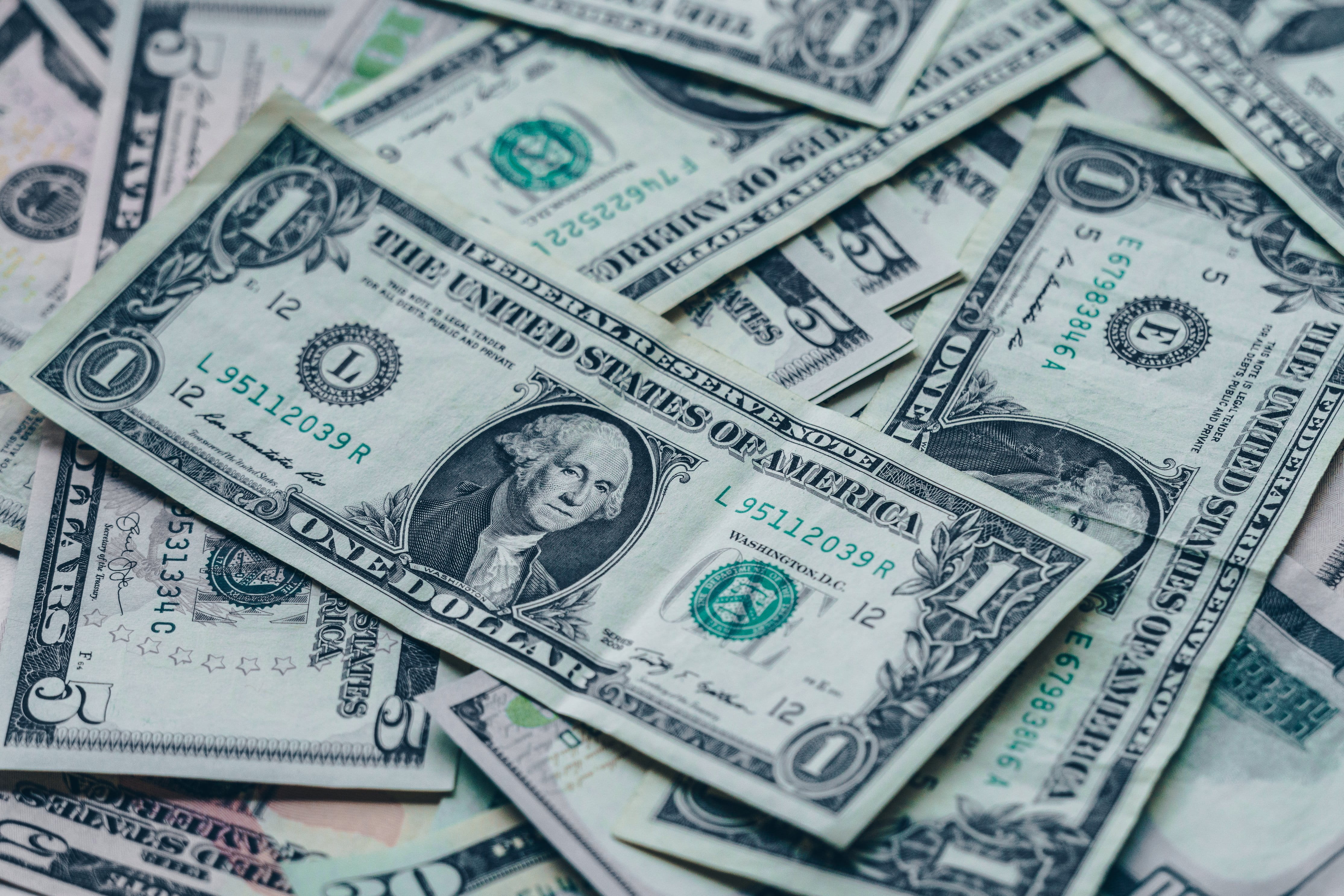 representation, investment, financial, dollar, paper money, no people, 4K, full frame, banknotes, abundance, human representation, indoors, one, close-up, HD Wallpaper