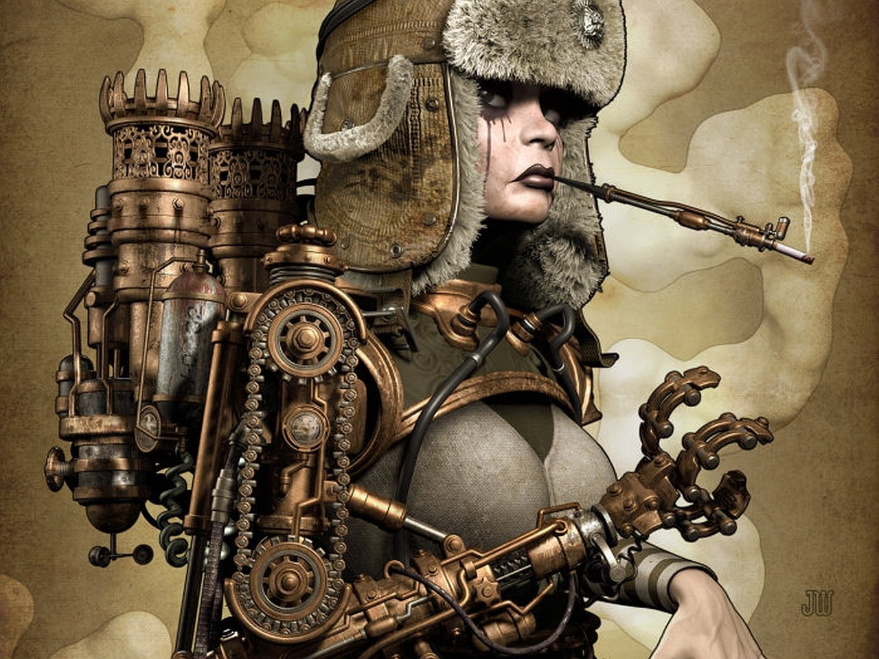 art, x, soul, divine, 720P, women, hd, hot, swords, people, girls, steampunk, artwork, HD Wallpaper