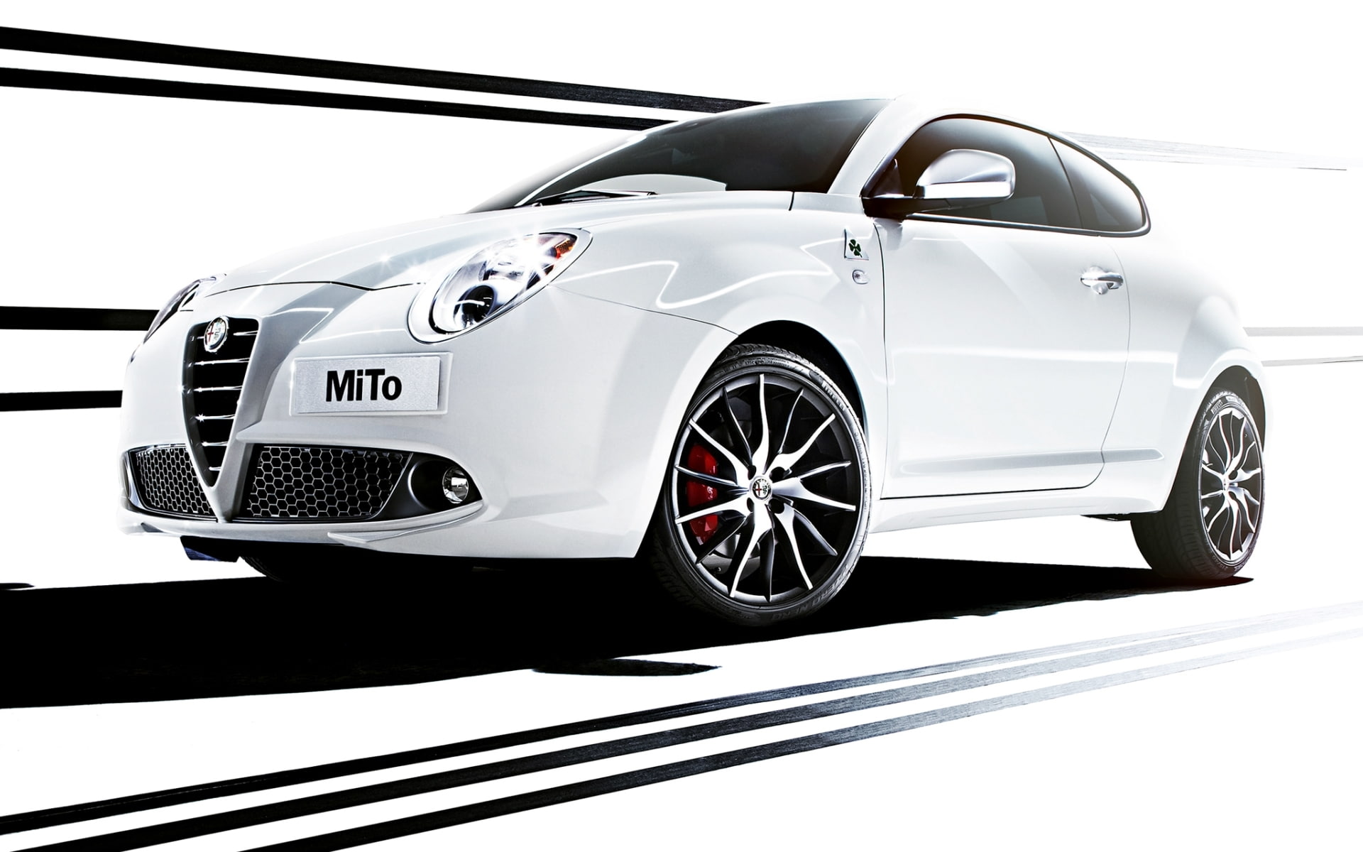MiTo, Four-leaf clover, Mi Tu, 1080P, Verde, Alfa Romeo, the front, HD Wallpaper