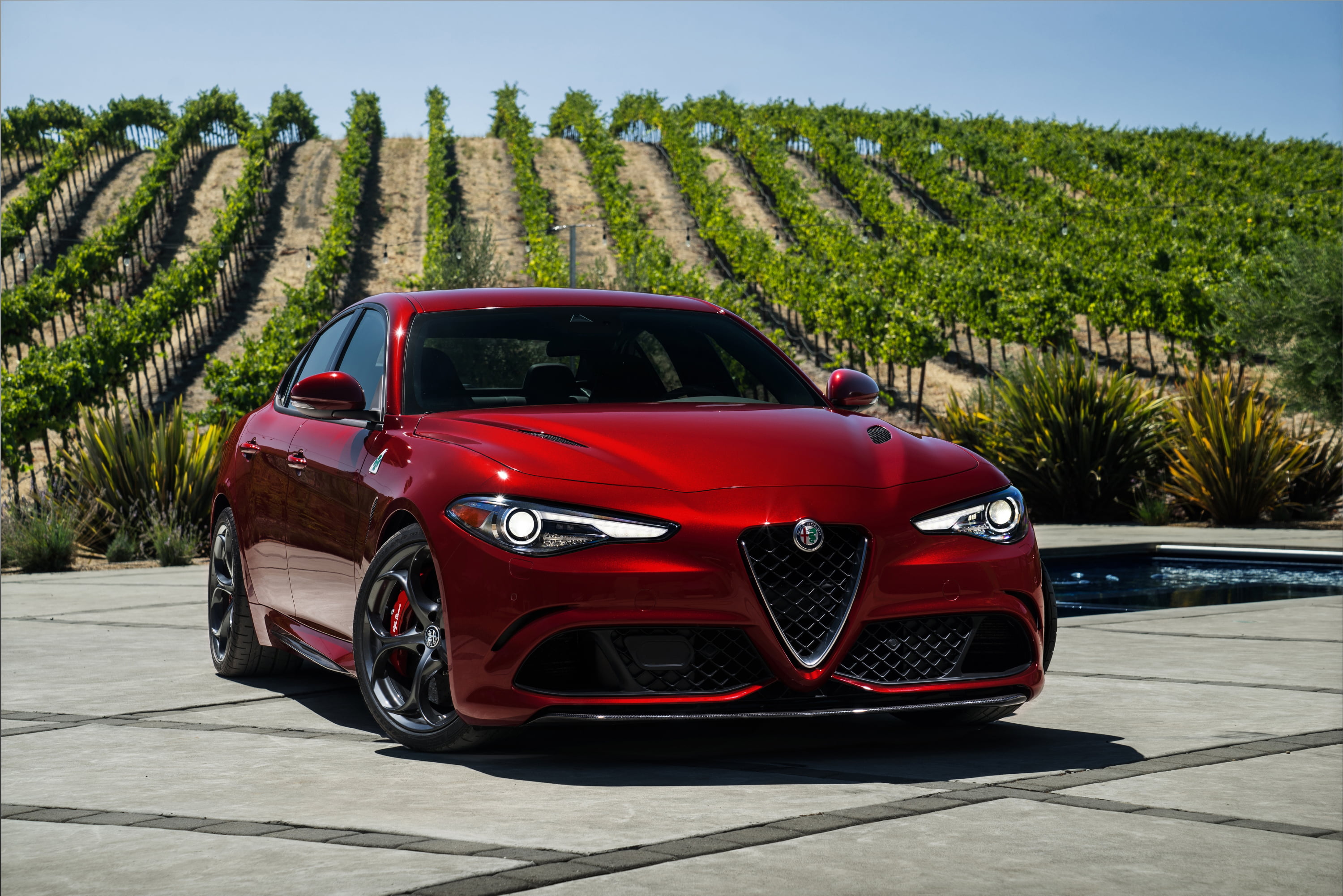 Julia, car, travel, Alfa Romeo, no people, sunlight, parking, retro styled, nature, motor vehicle, mode of transportation, land vehicle, road, luxury, alfa, HD Wallpaper
