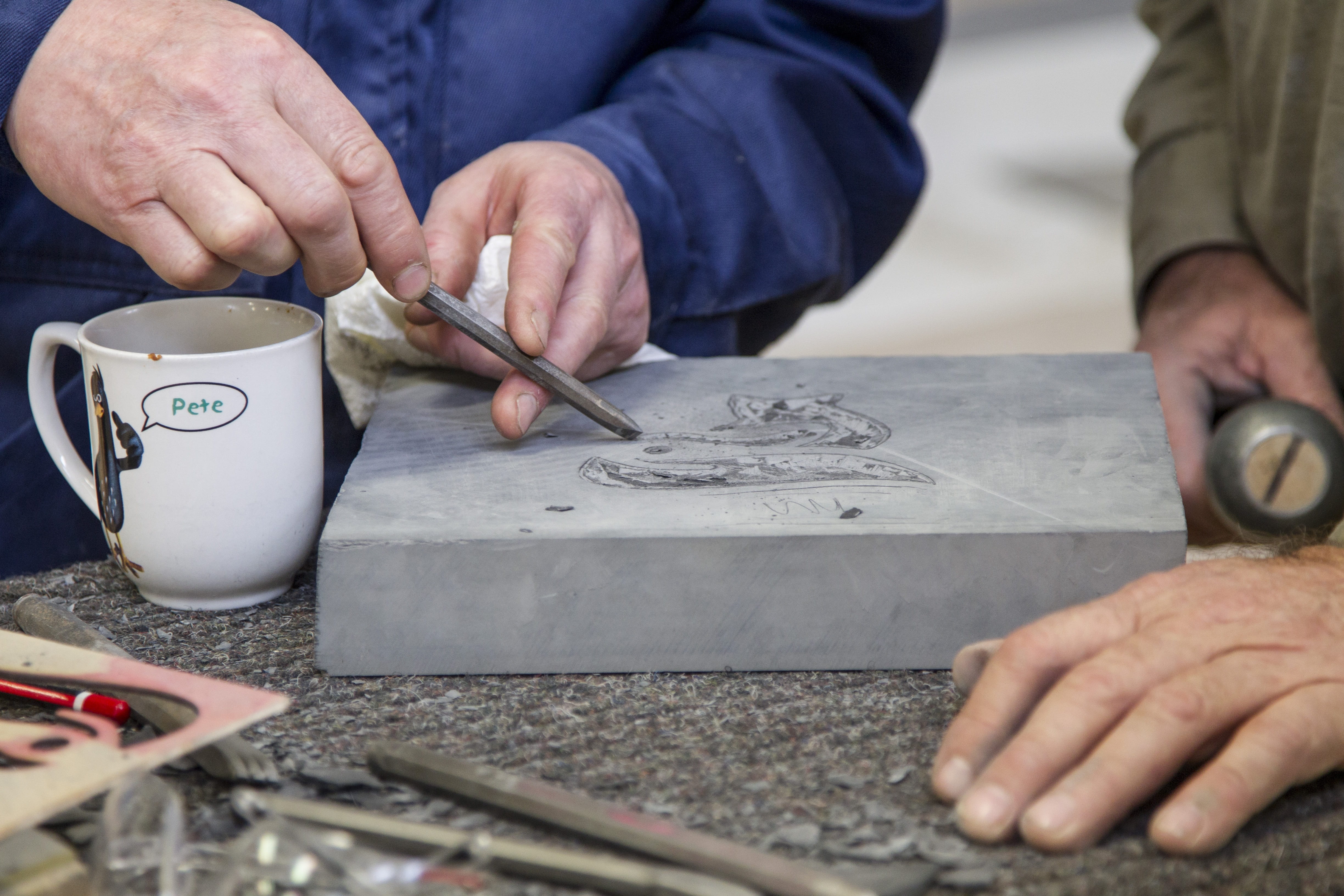 mug, close-up, traditional, human hand, creativity, art and craft, stone, adult, artist, hammer, craftsperson, men, craft, hand, holding, 4K, carve, working, HD Wallpaper