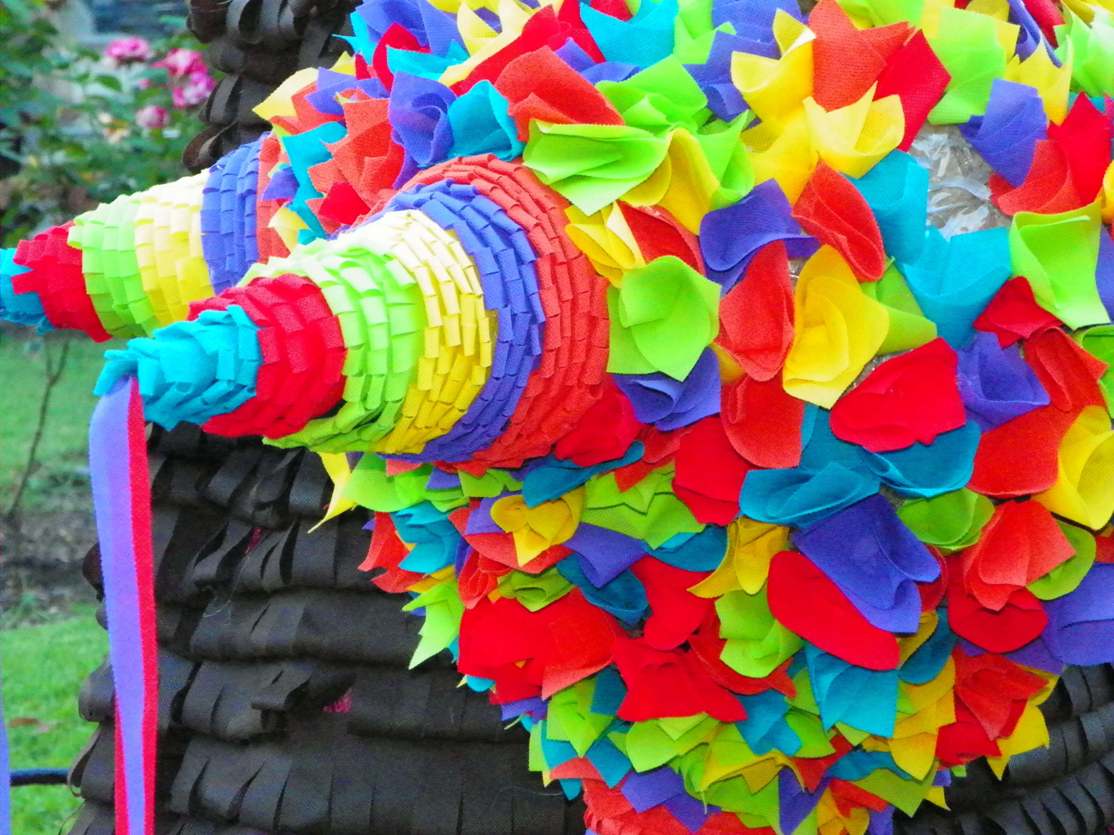 no people, outdoors, pinata, nature, material, 4K, animal representation, colores, multi colored, colors, pattern, art and craft, representation, day, HD Wallpaper