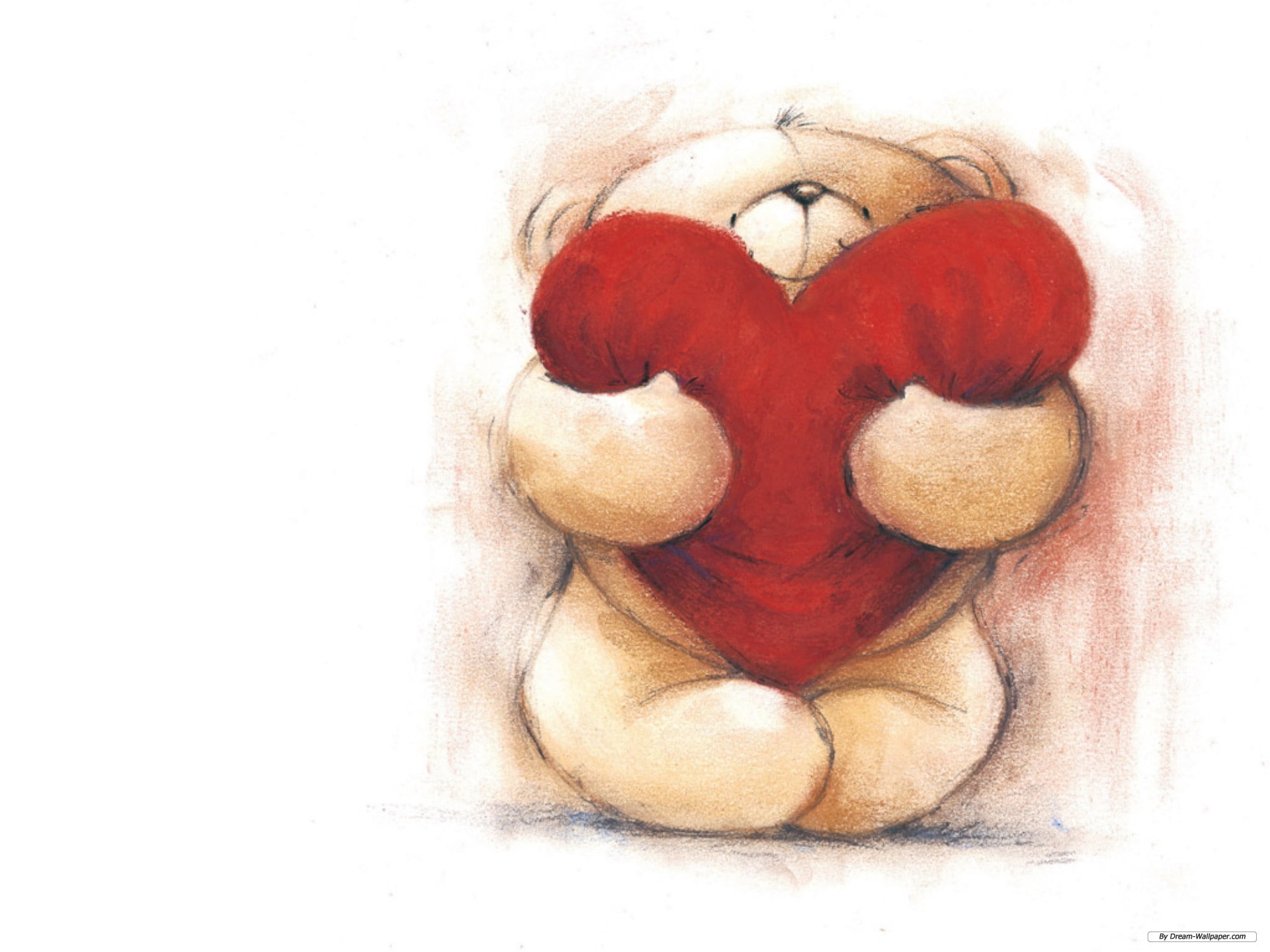 forever friend, teddy, heart, 1080P, love, HD Wallpaper