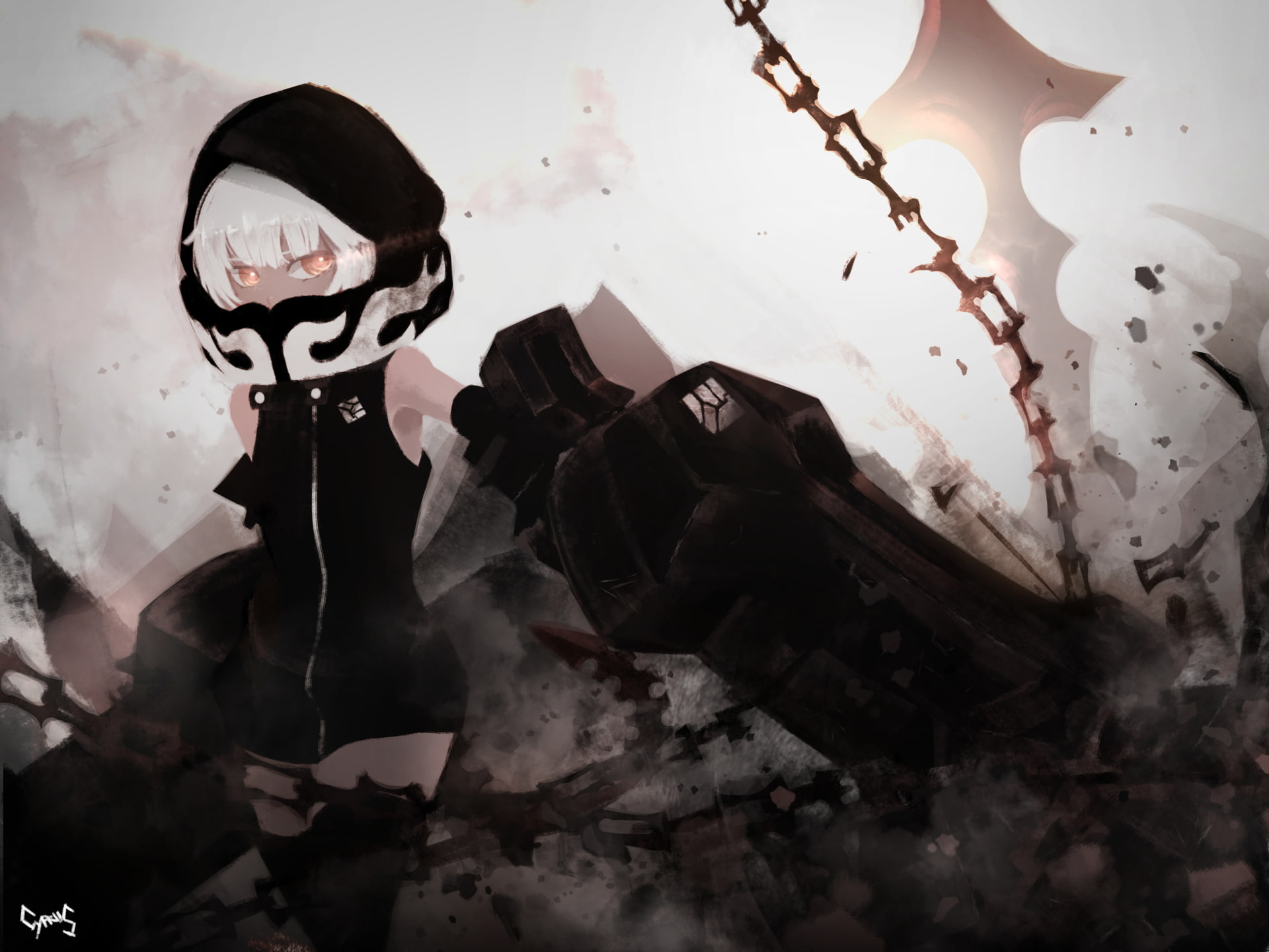 Huke, Anime, Black Rock Shooter, 1080P, HD Wallpaper