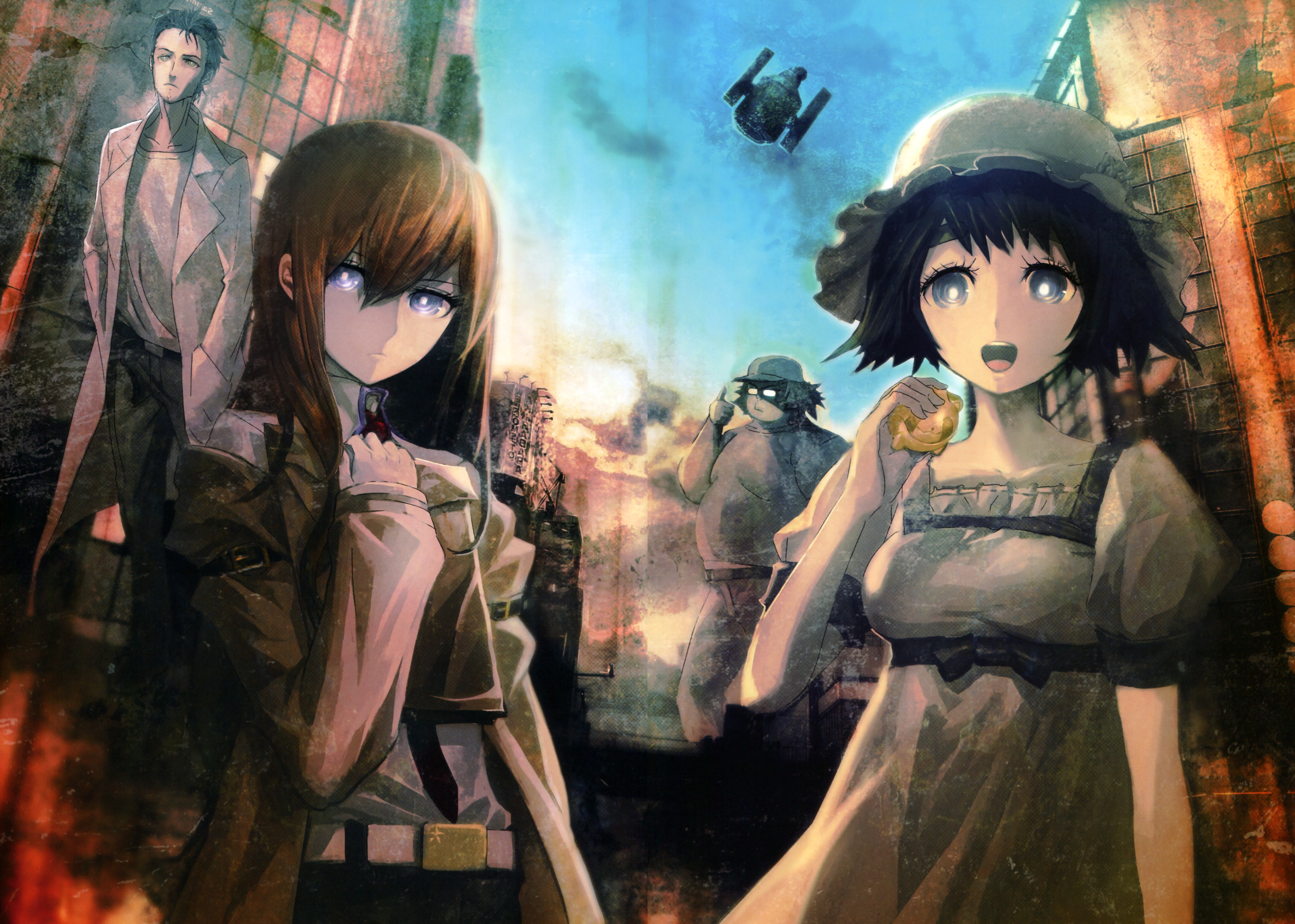 indoors, fashion, beautiful woman, clothing, mystery, 5K, females, people, Huke (artist), anime, spooky, looking at camera, young adult, digital composite, HD Wallpaper