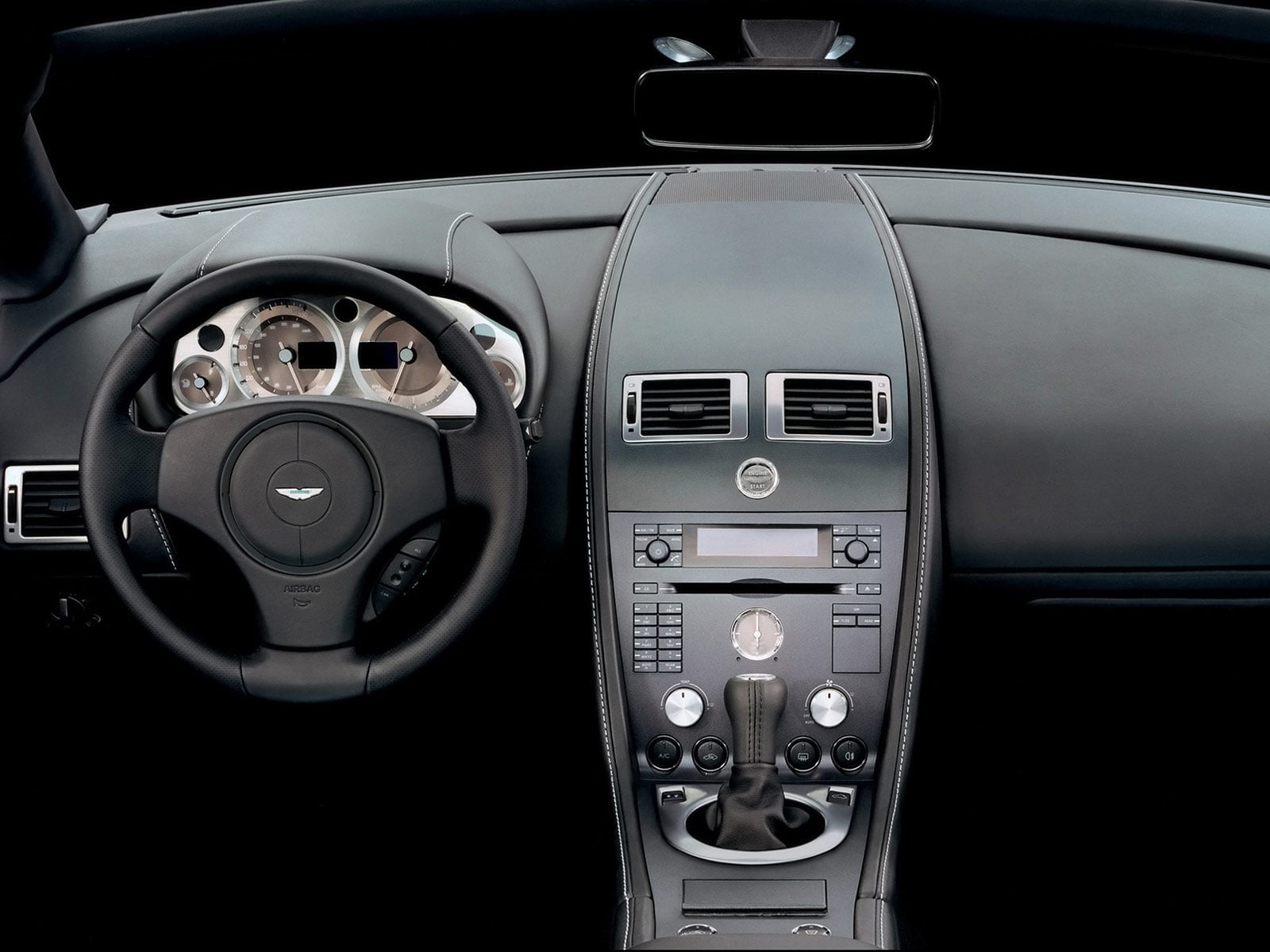 aston martin, car interior, mode of Transport, close-up, wealth, transportation, gearshift, black, speed, interface Icons, indoors, wheel, motor vehicle, HD Wallpaper
